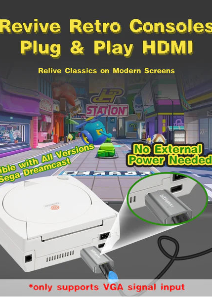 Sega Dreamcast Mini HDMI Adapter - BitFunx VGA