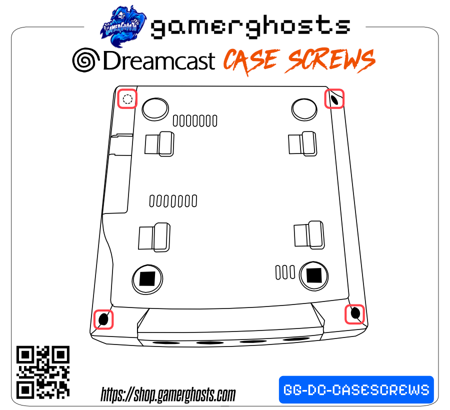 Sega Dreamcast Brand New Replacement Case / Shell Screws