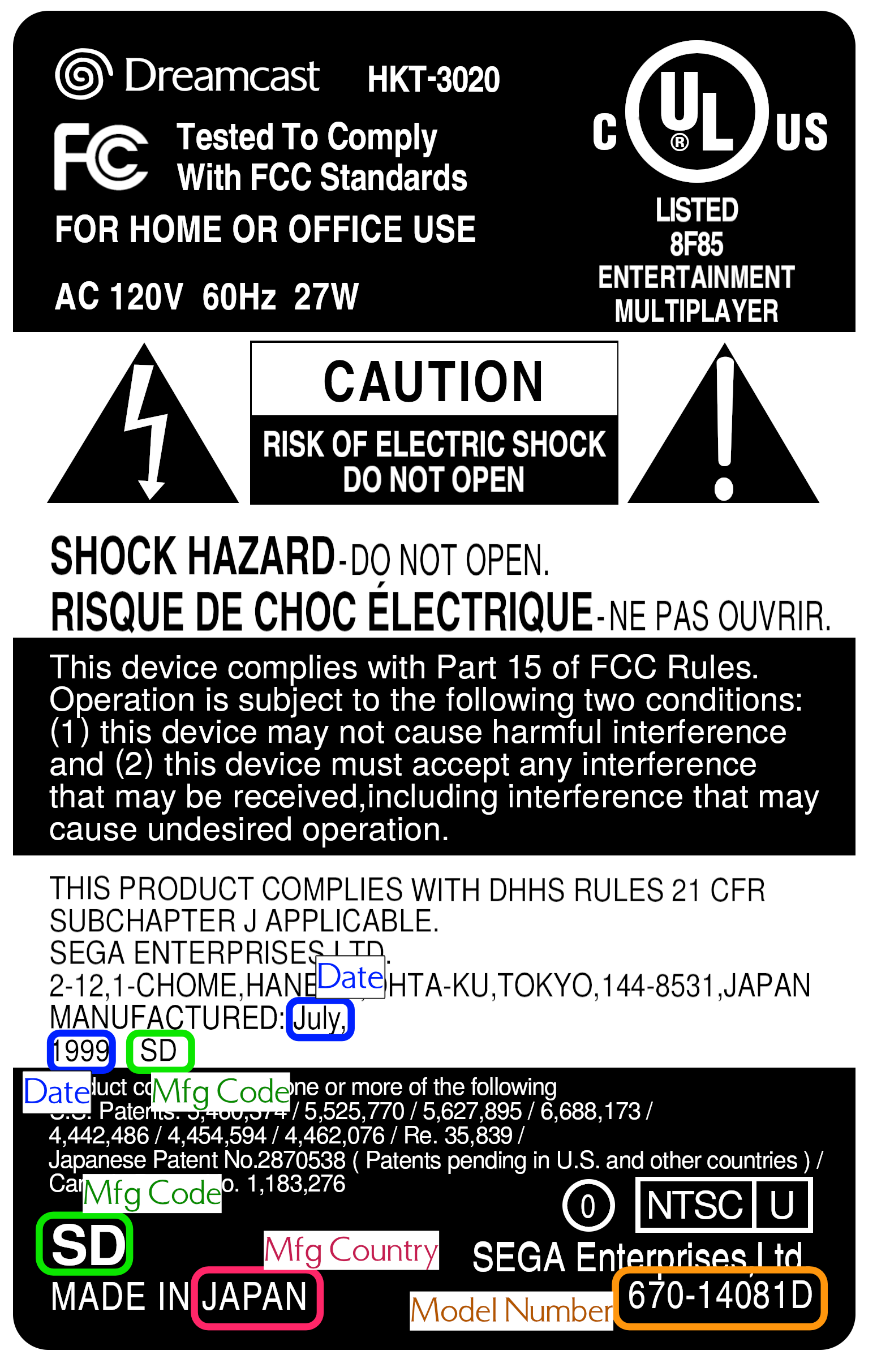 Sega Dreamcast Replacement Labels Label