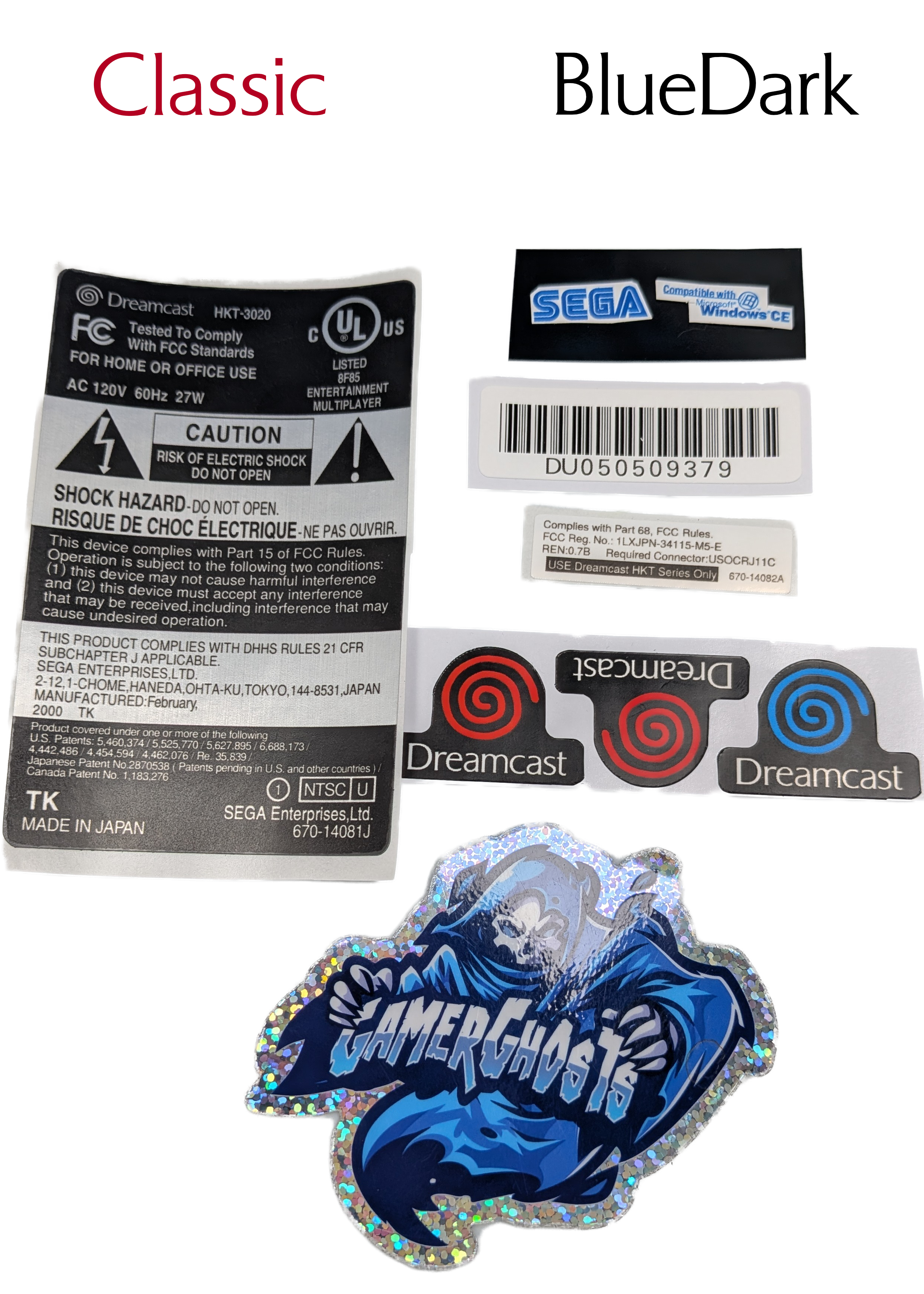 Sega Dreamcast Replacement Labels / Label Set - USA - VA0 VA1 VA2