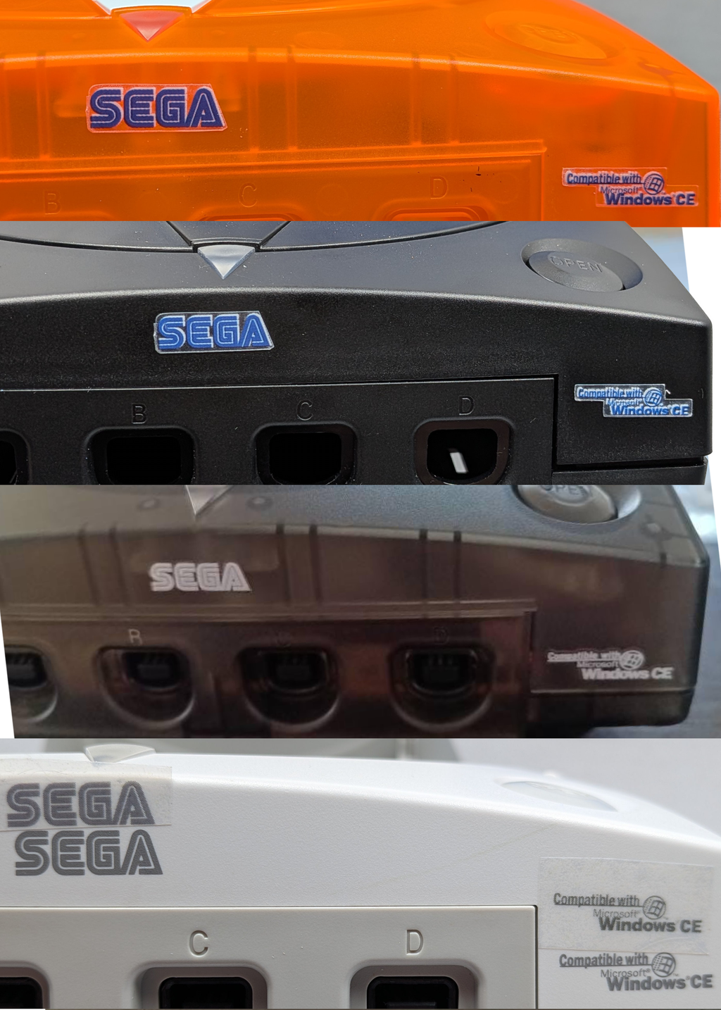 Sega Dreamcast Replacement Labels / Label Set - USA - VA0 VA1 VA2