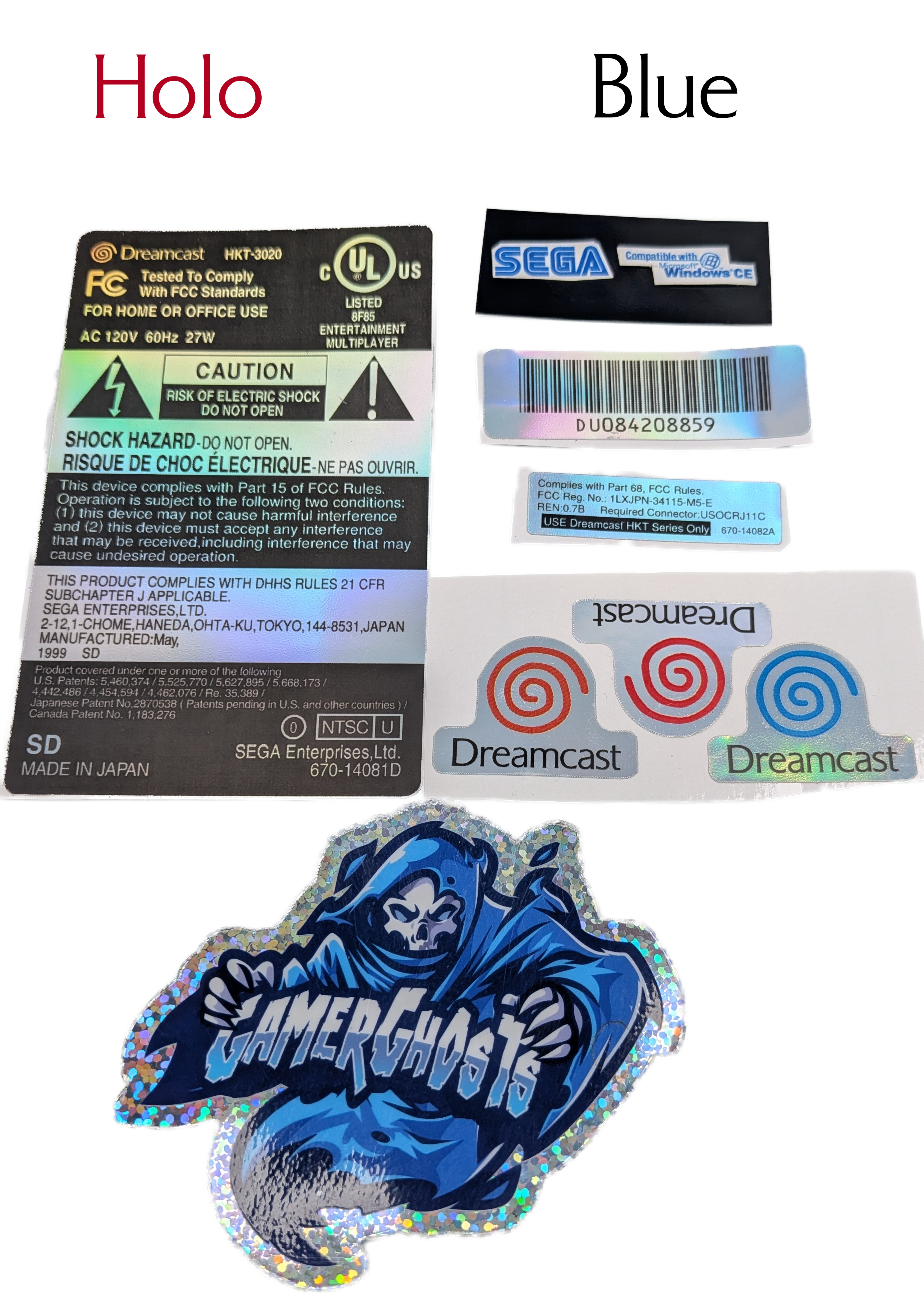 Sega Dreamcast Replacement Labels / Label Set - USA - VA0 VA1 VA2