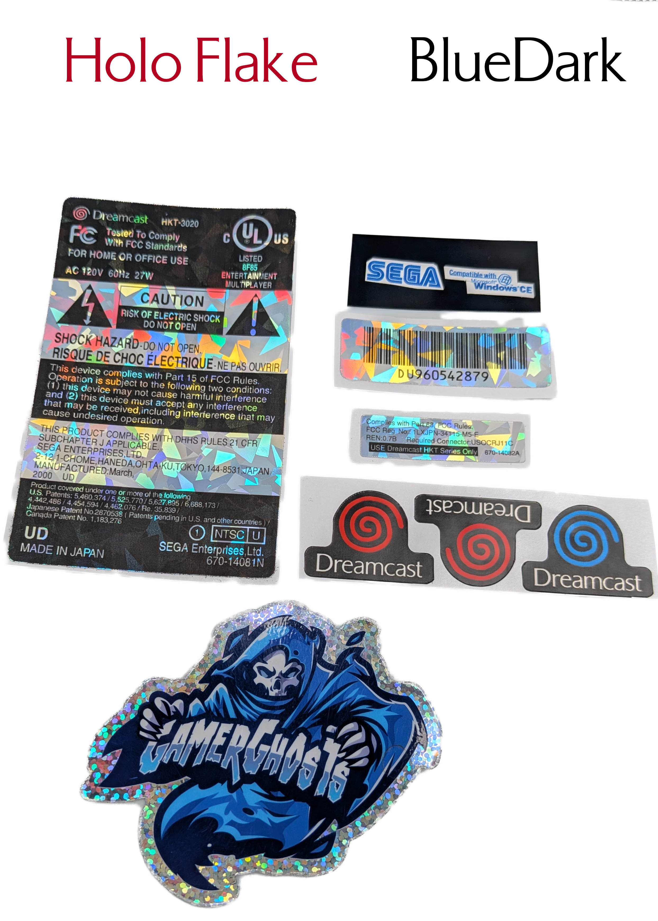 Sega Dreamcast Replacement Labels / Label Set - USA - VA0 VA1 VA2