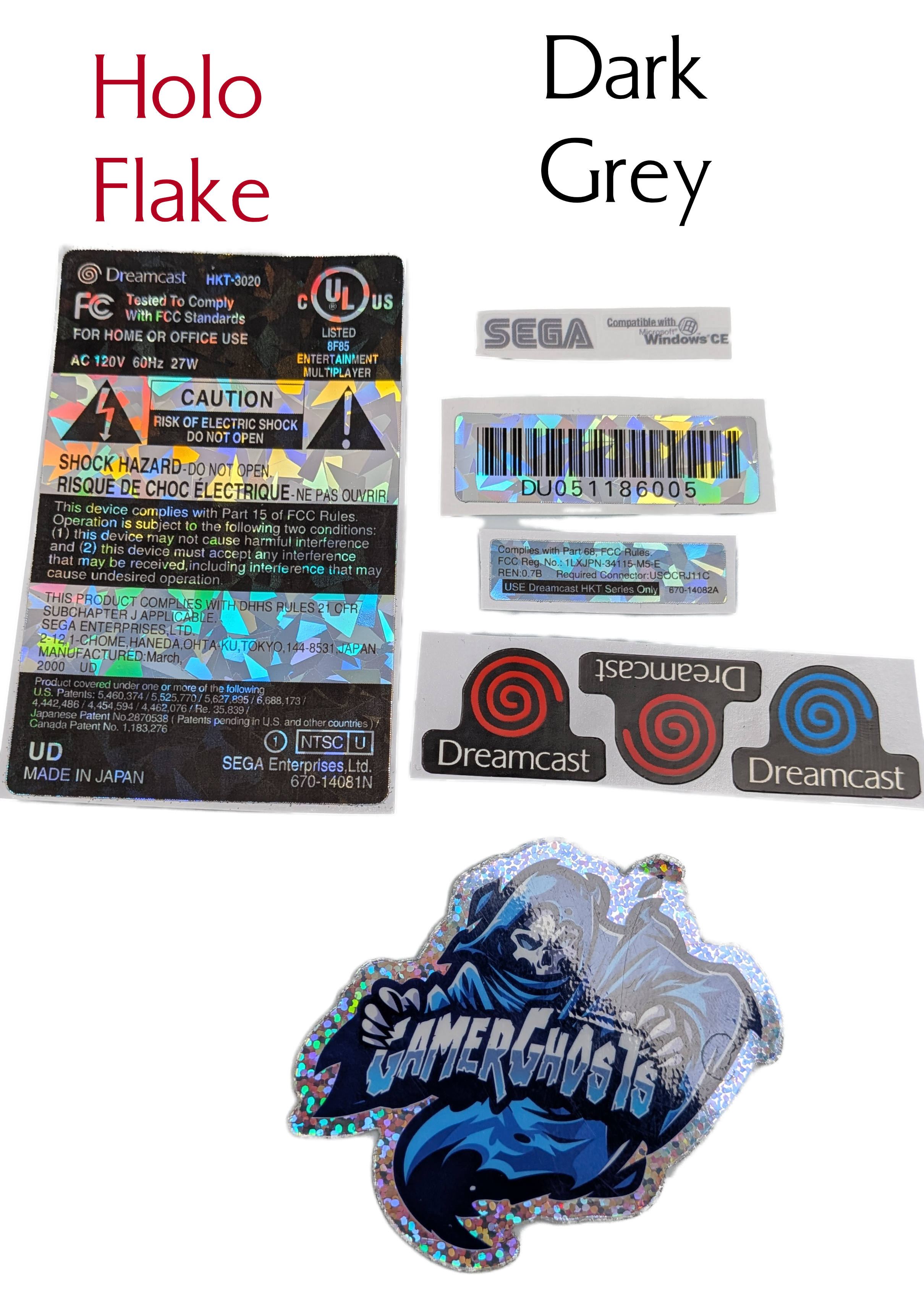 Sega Dreamcast Replacement Labels / Label Set - USA - VA0 VA1 VA2