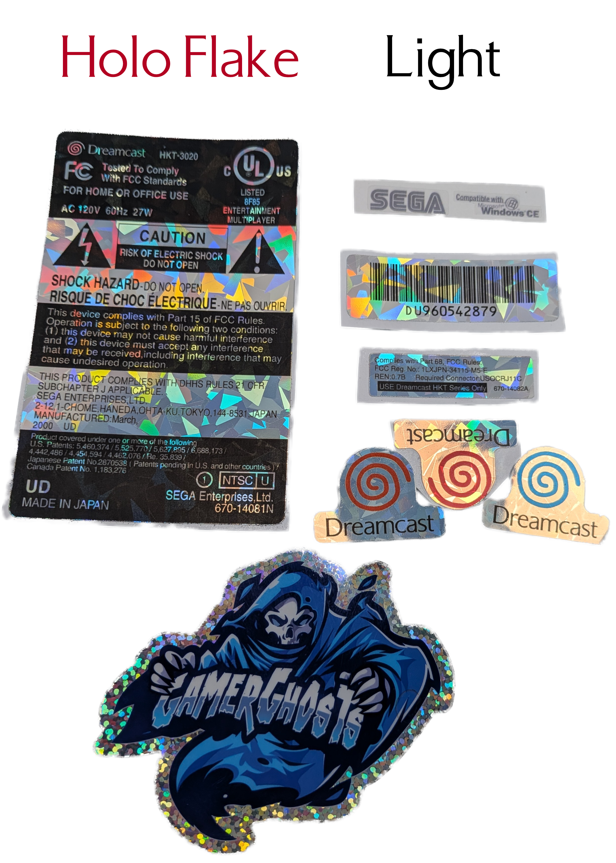 Sega Dreamcast Replacement Labels / Label Set - USA - VA0 VA1 VA2