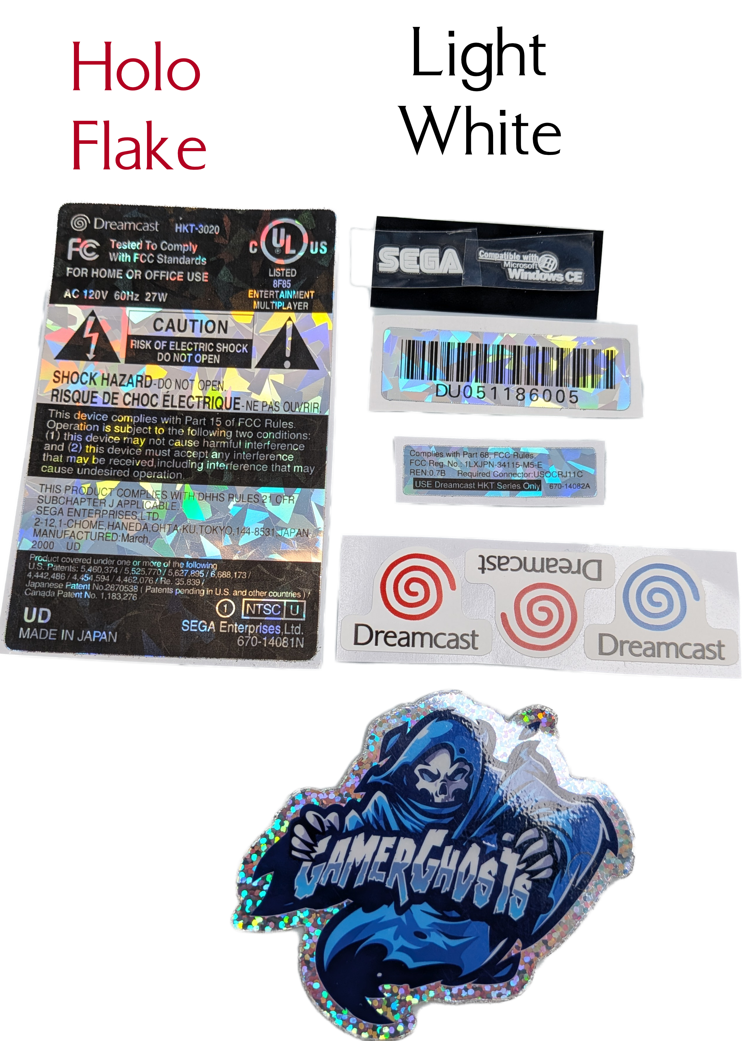 Sega Dreamcast Replacement Labels / Label Set - USA - VA0 VA1 VA2