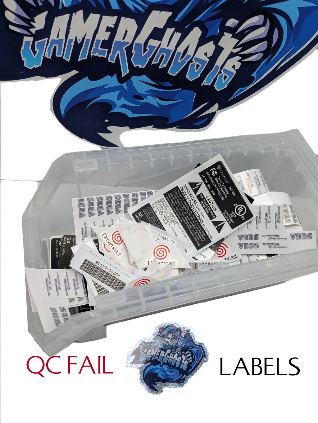 Sega Dreamcast QC FAIL / FLAWED Labels / Label Set