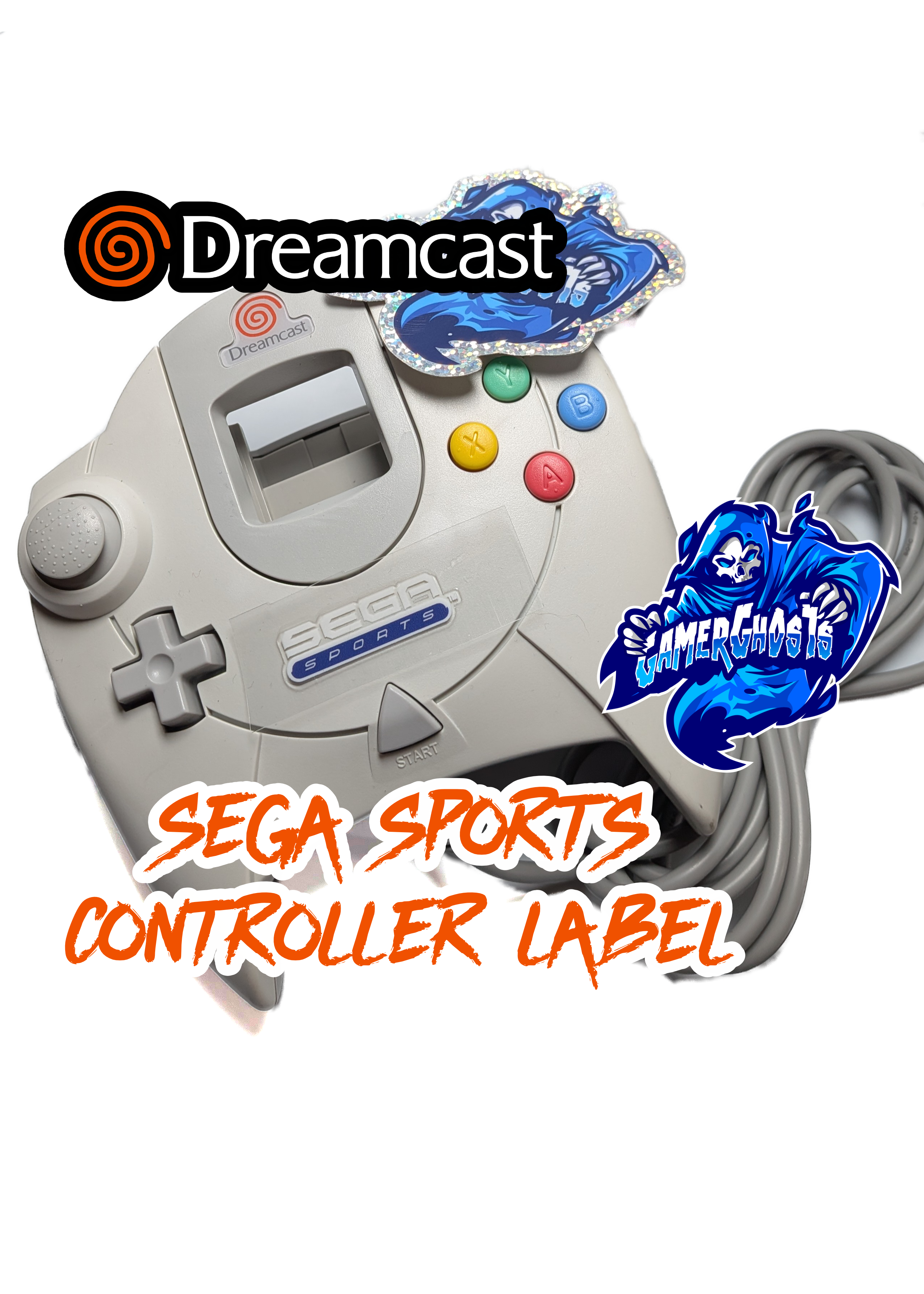 Sega Sports Dreamcast Controller Label / Decal / Sticker