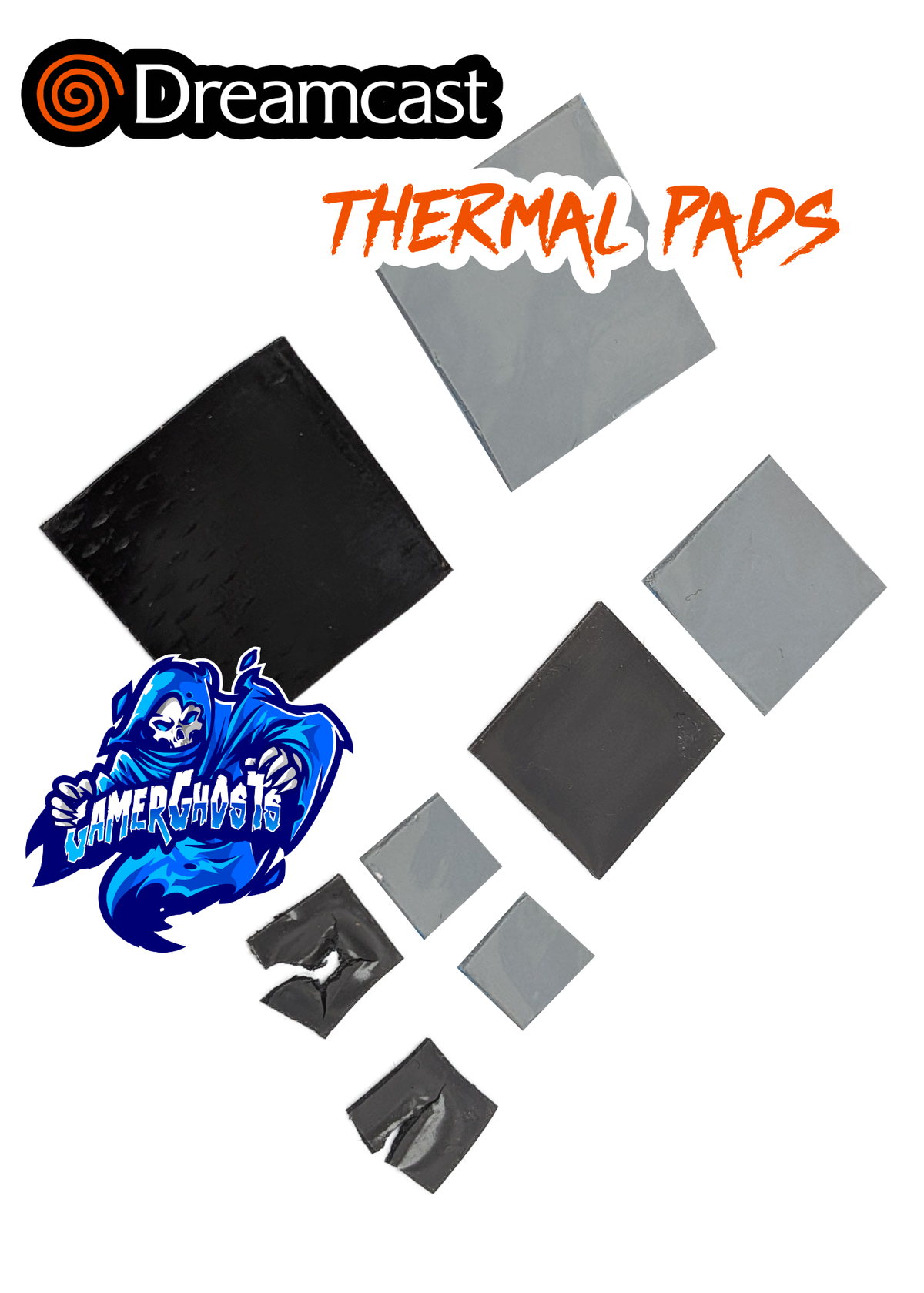 Sega Dreamcast Thermal Pad / Pads Set - High Thermal Conductivity