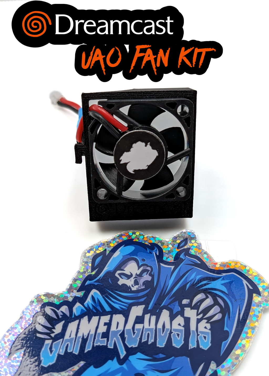 Sega Dreamcast VA0 New Replacement Fan and Mount - High Flow and Quiet