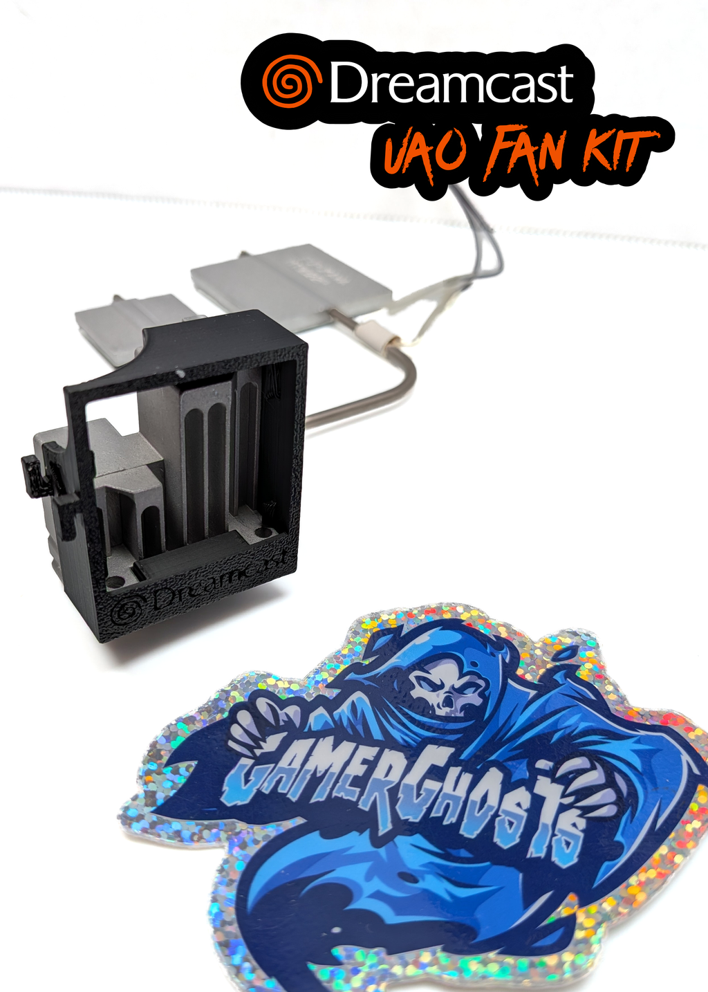 Sega Dreamcast VA0 New Replacement Fan and Mount - High Flow and Quiet