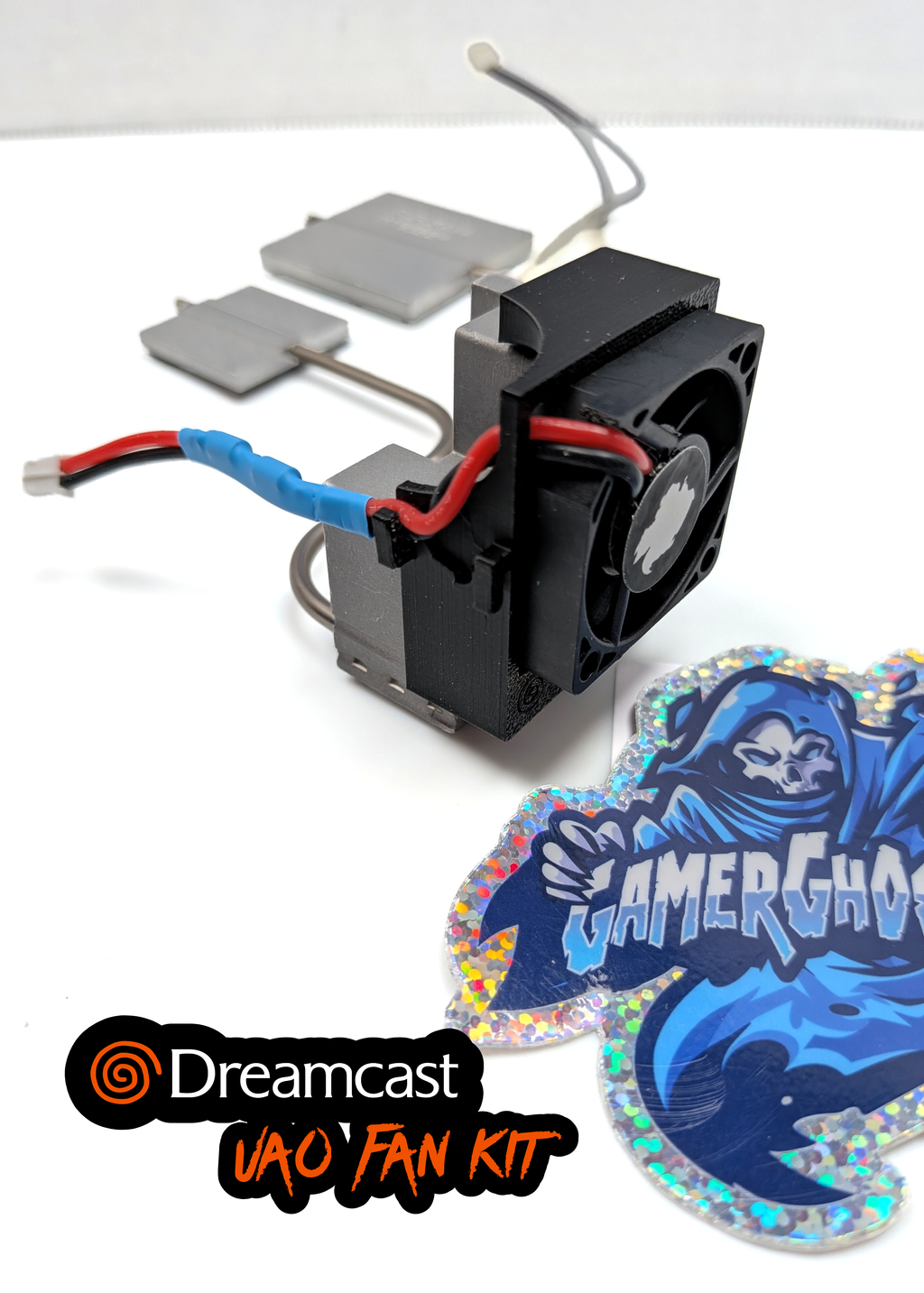Sega Dreamcast VA0 New Replacement Fan and Mount - High Flow and Quiet