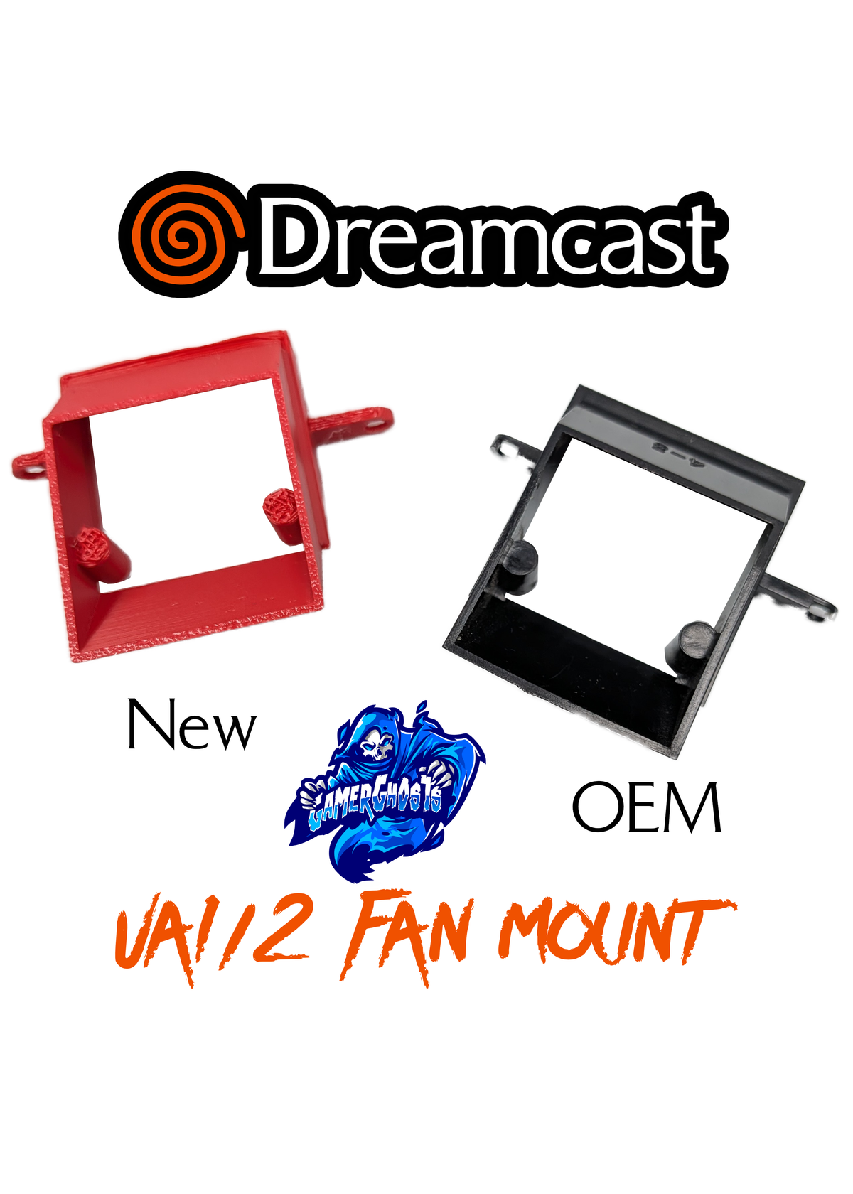 Sega Dreamcast VA1 / VA2.1 Fan Mount / Shroud