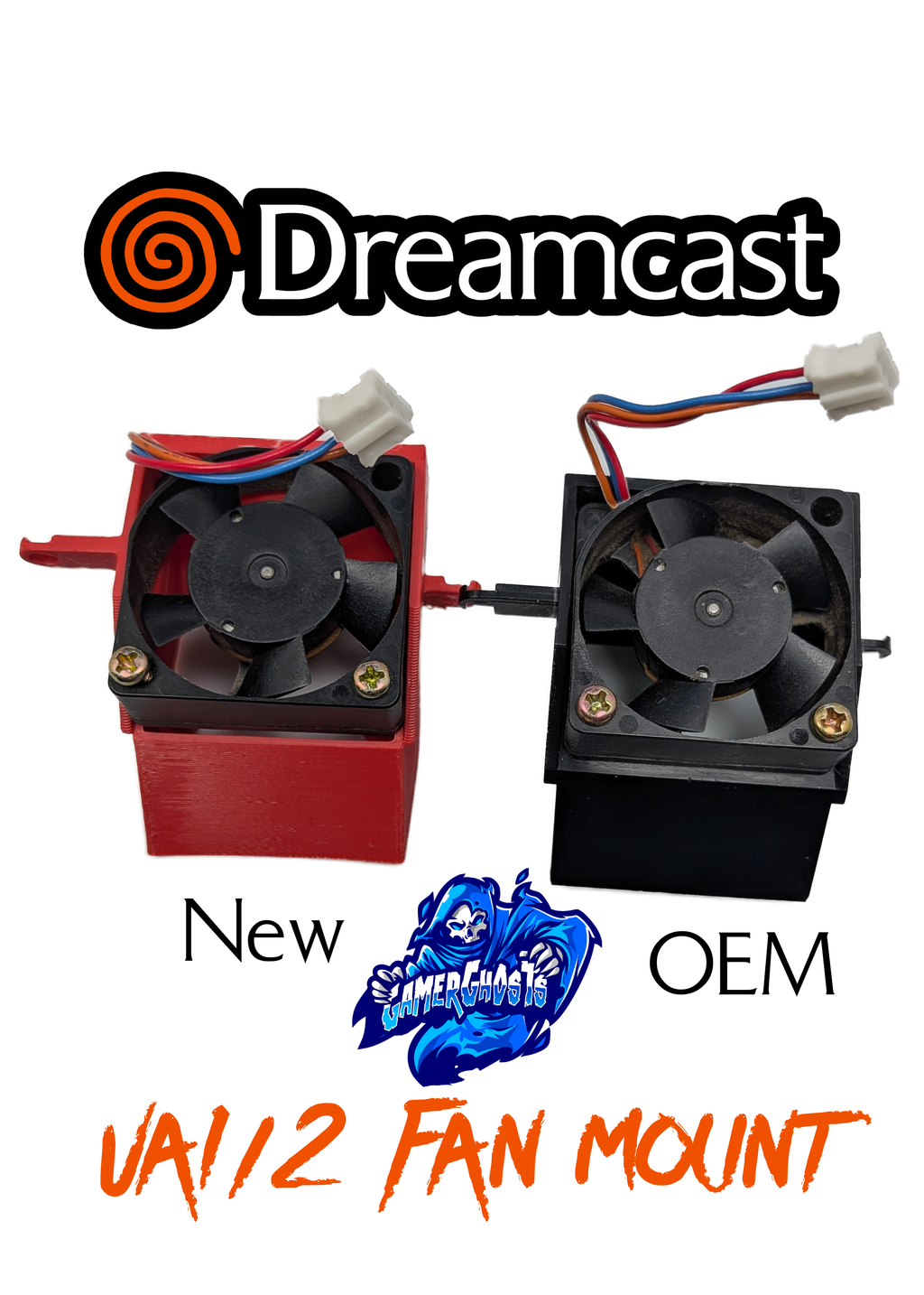 Sega Dreamcast VA1 / VA2.1 Fan Mount / Shroud