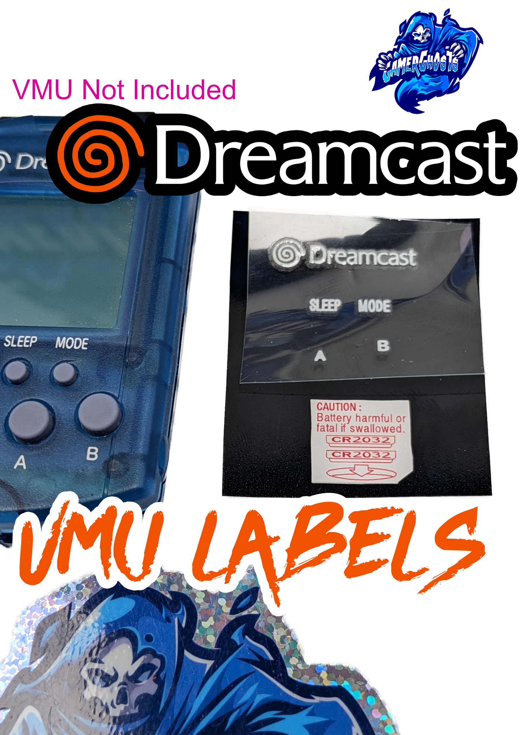Sega Dreamcast VMU Labels / Decals