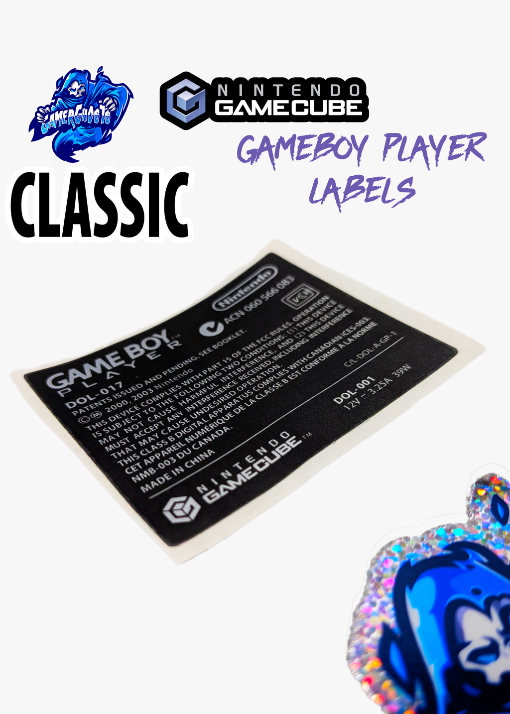 Nintendo GameCube Gameboy Player Label / Decal / Sticker