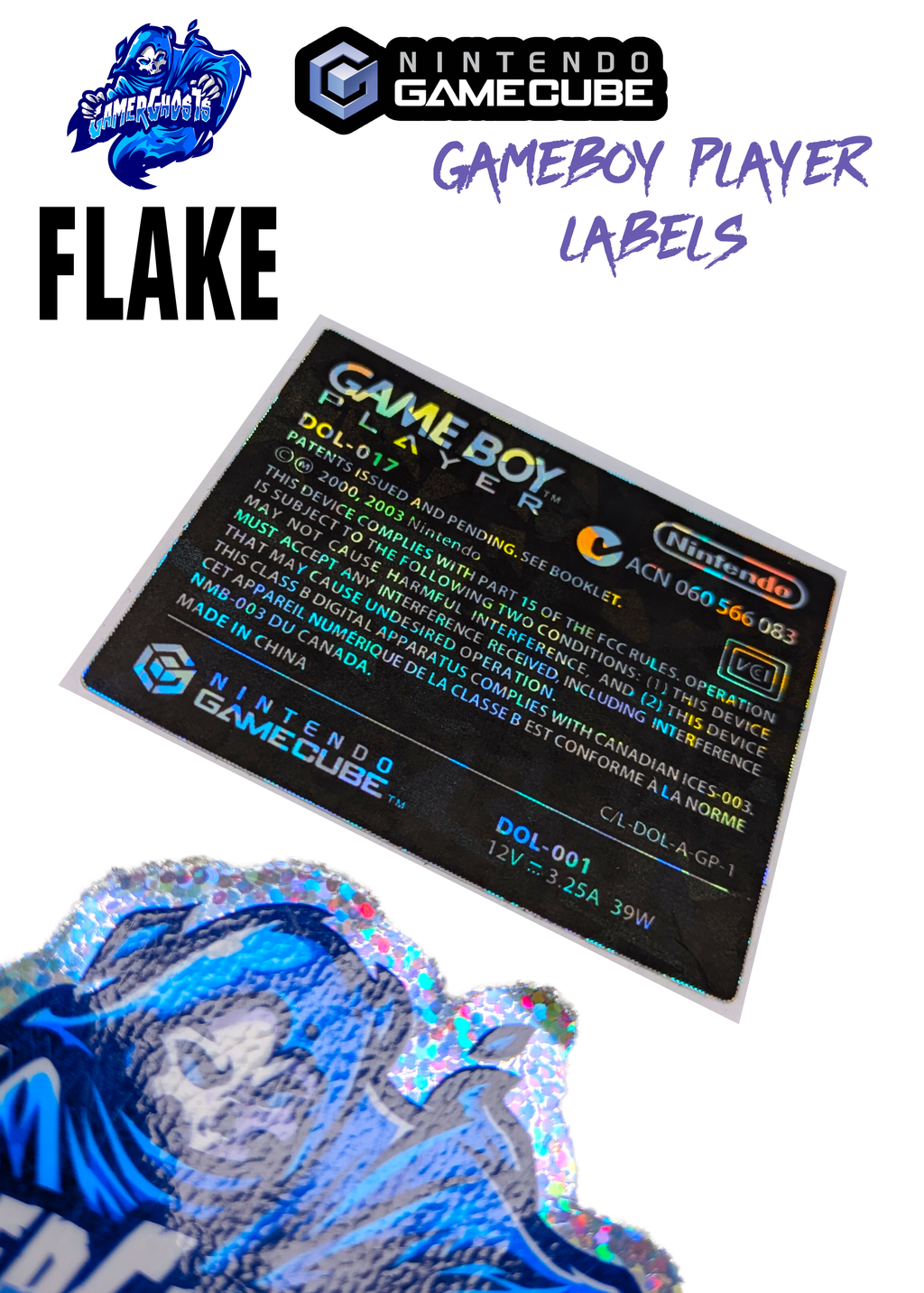 Nintendo GameCube Gameboy Player Label / Decal / Sticker