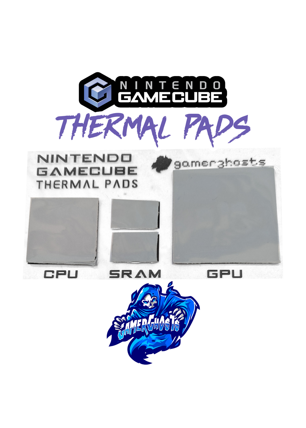 Nintendo Gamecube Thermal Pad / Pads Set - High Thermal Conductivity