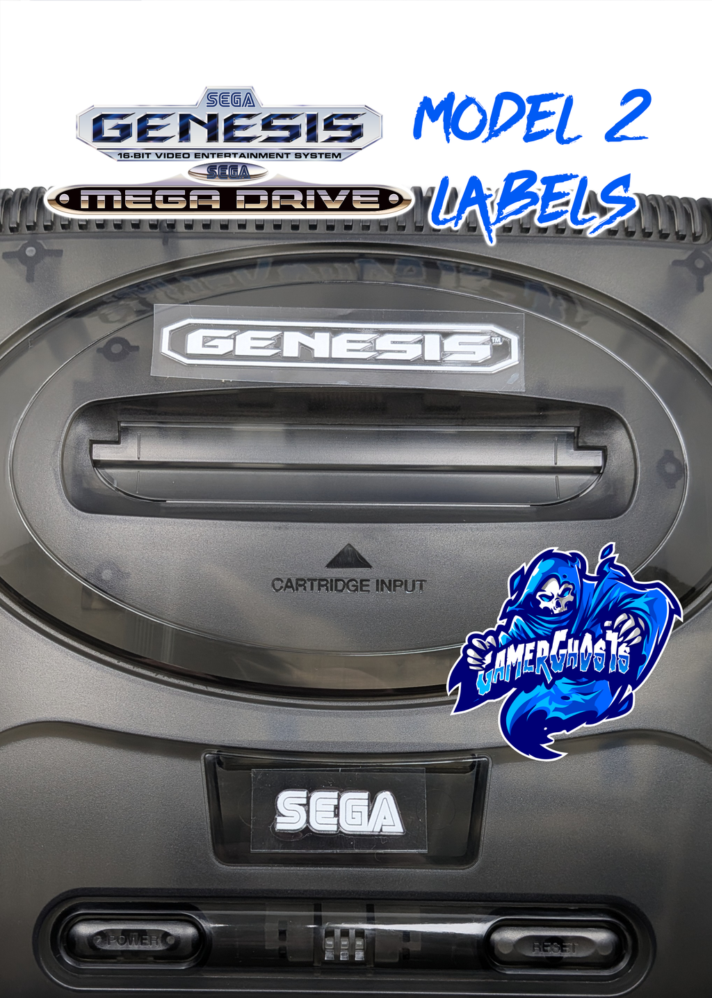 LinkRetro Sega Genesis / Mega Drive 2 Replacement Shell