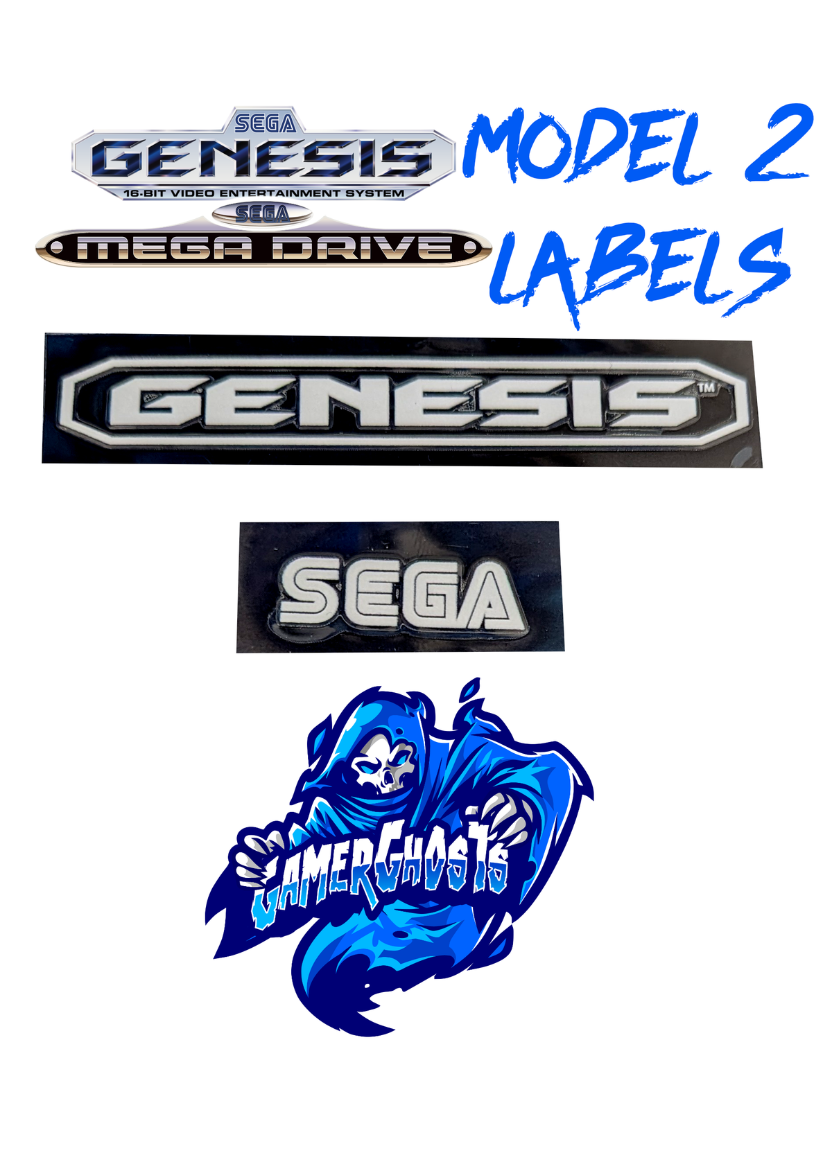 LinkRetro Sega Genesis / Mega Drive 2 Replacement Shell