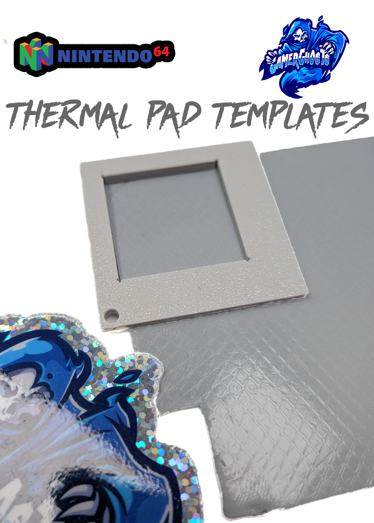 N64 / Nintendo 64 Thermal Pad Cutout Templates / Guides