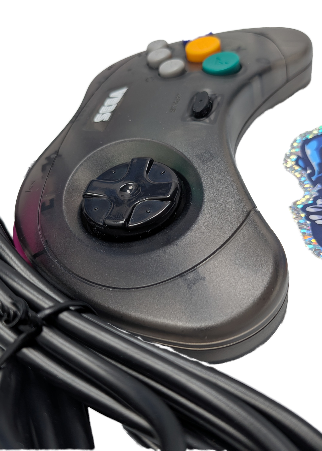 Sega Saturn Controller - Transparent Black - Cool Pad - Third Party