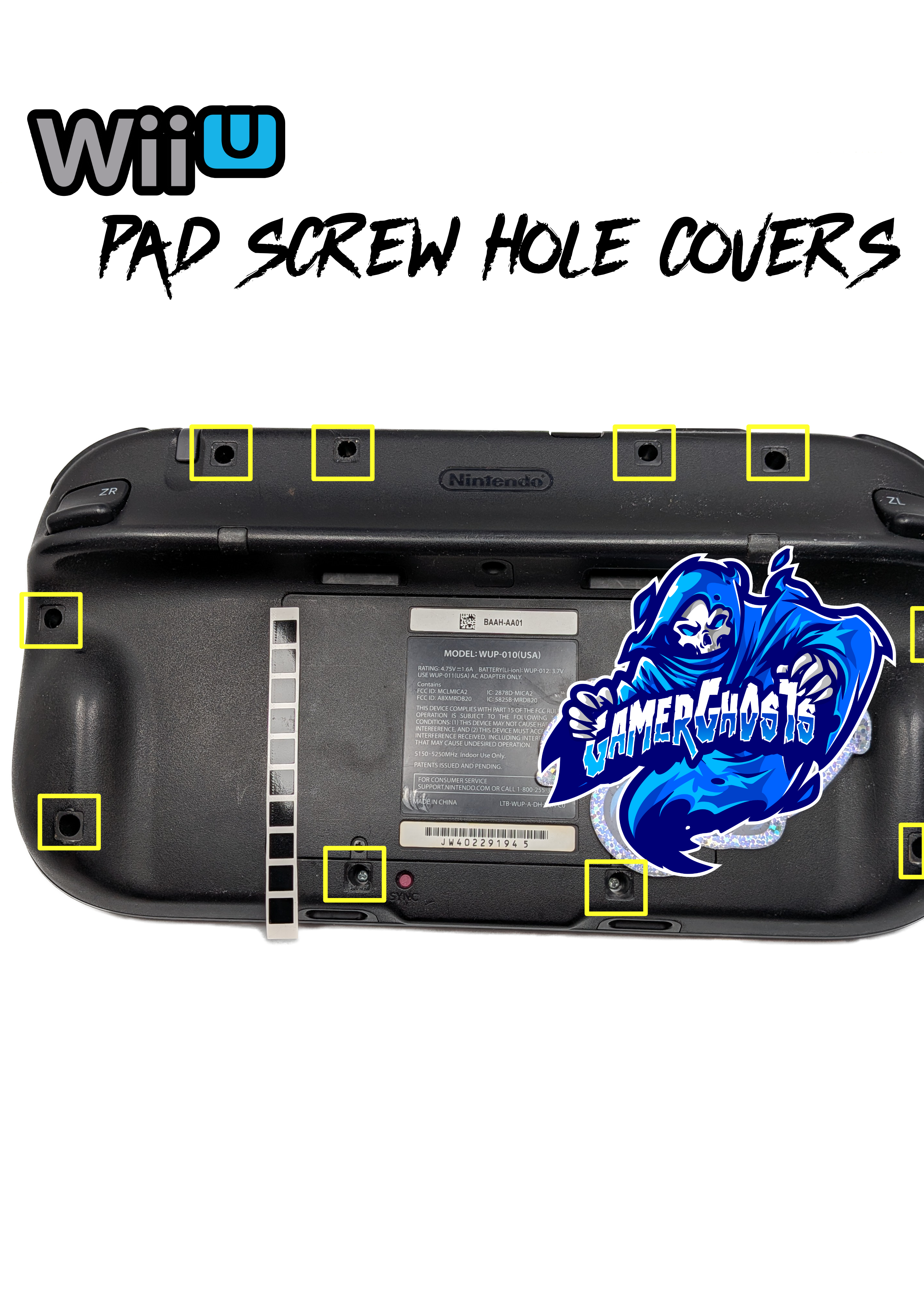 Nintendo Wii U - Pad Screw Cover Stickers / Decals