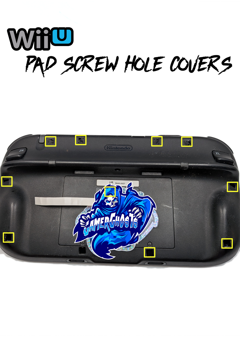 Nintendo Wii U - Pad Screw Cover Stickers / Decals