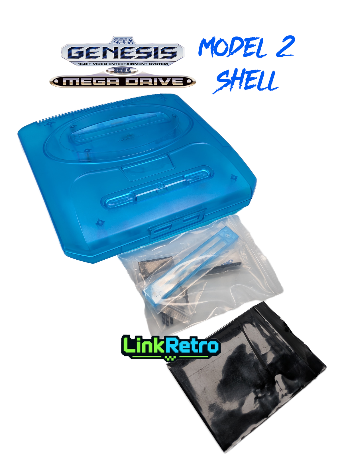 LinkRetro Sega Genesis / Mega Drive 2 Replacement Shell