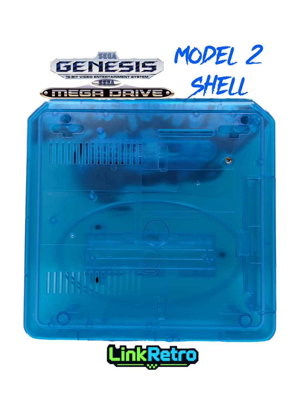 LinkRetro Sega Genesis / Mega Drive 2 Replacement Shell