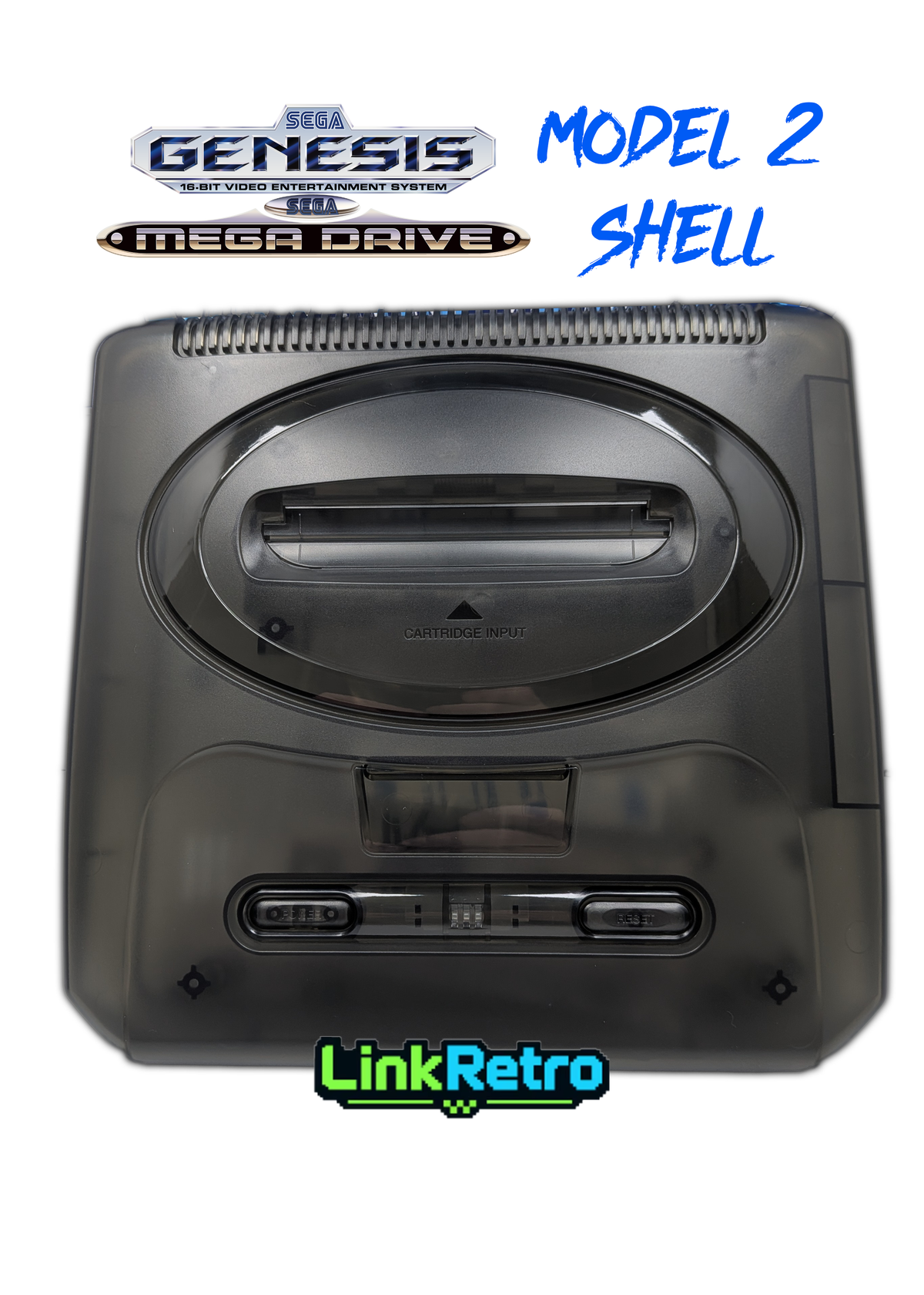 LinkRetro Sega Genesis / Mega Drive 2 Replacement Shell