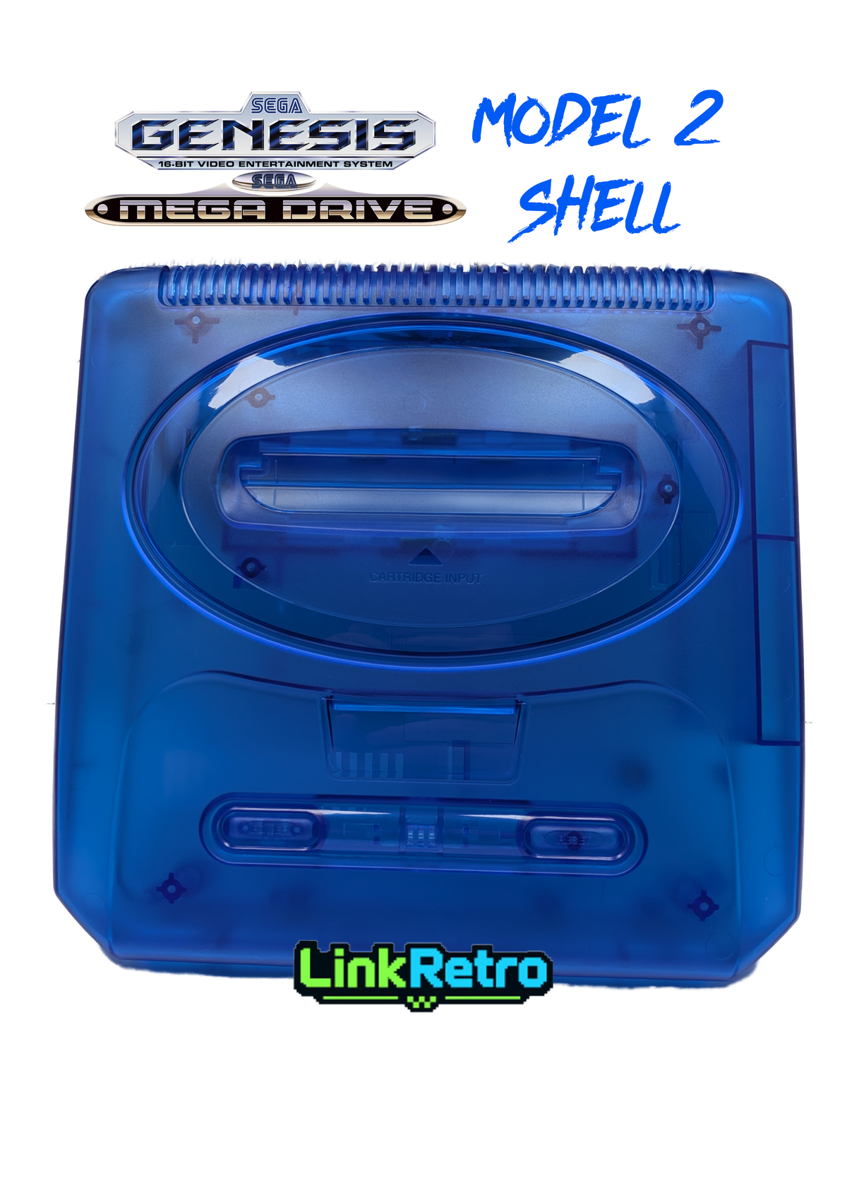 LinkRetro Sega Genesis / Mega Drive 2 Replacement Shell