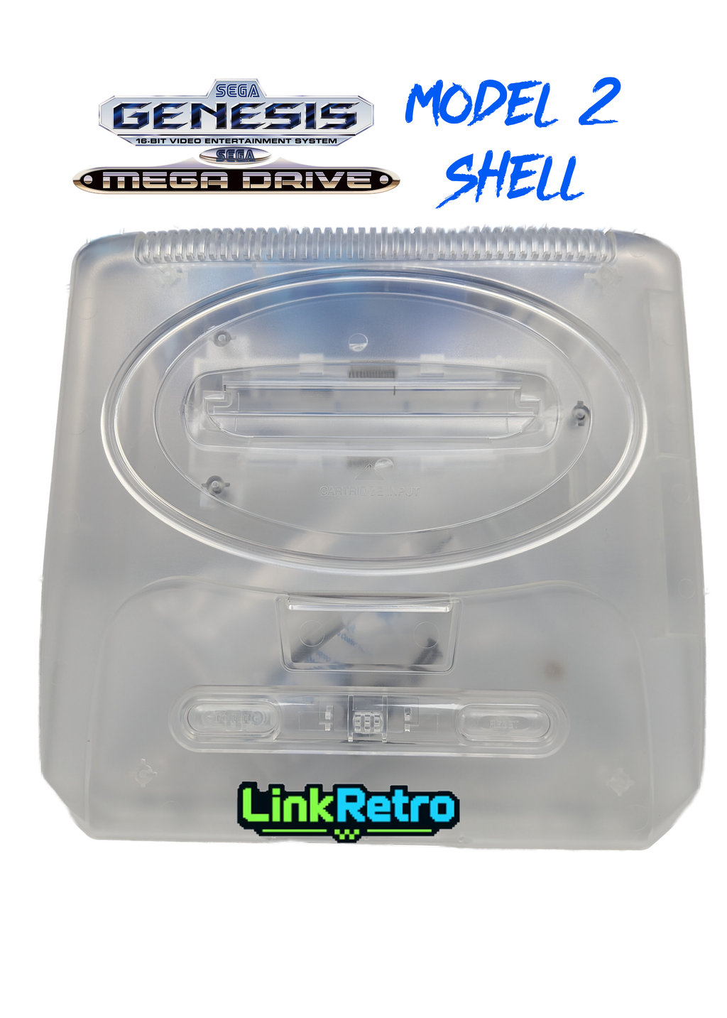 LinkRetro Sega Genesis / Mega Drive 2 Replacement Shell