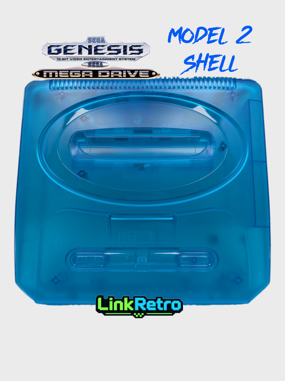 LinkRetro Sega Genesis / Mega Drive 2 Replacement Shell