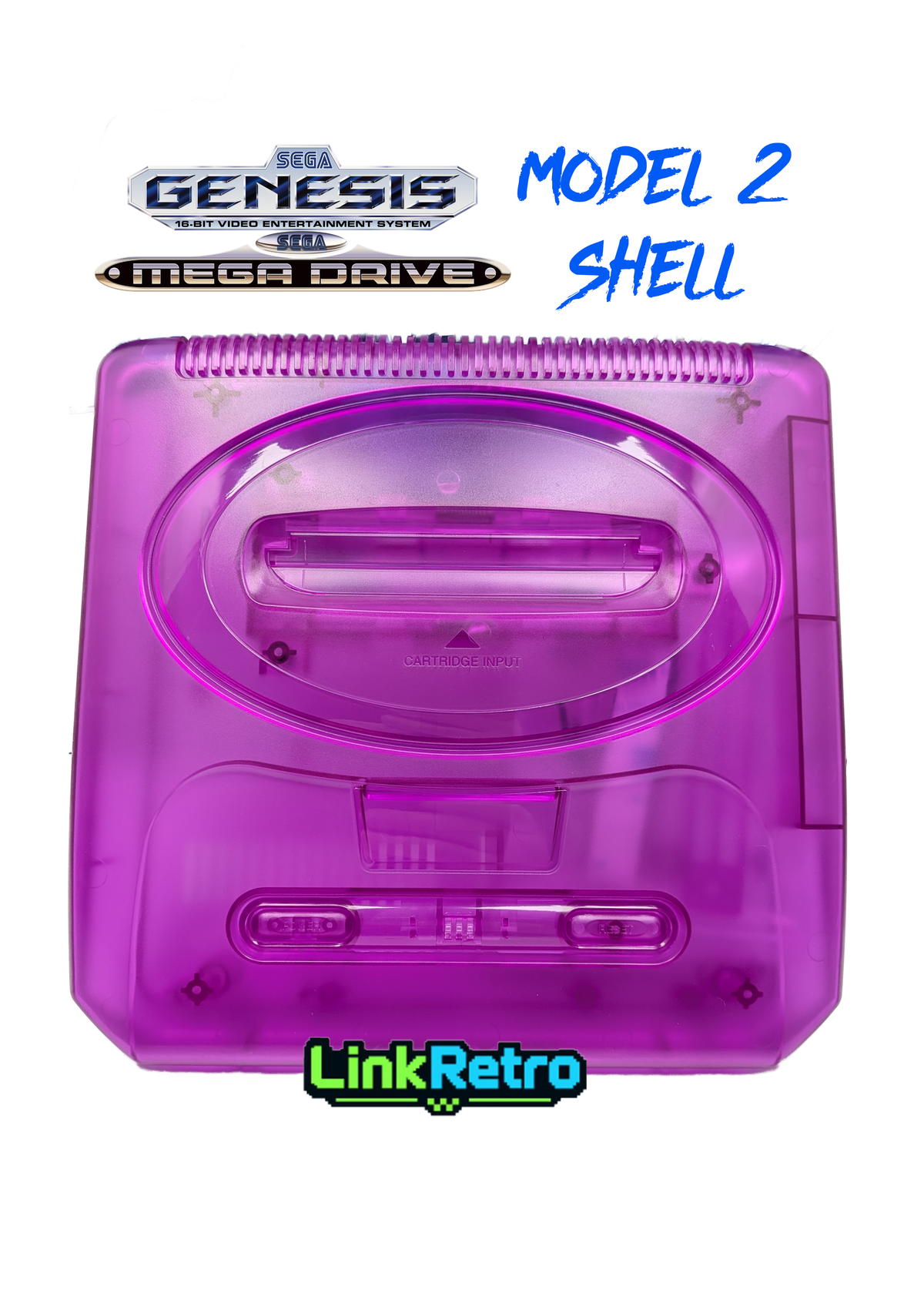 LinkRetro Sega Genesis / Mega Drive 2 Replacement Shell