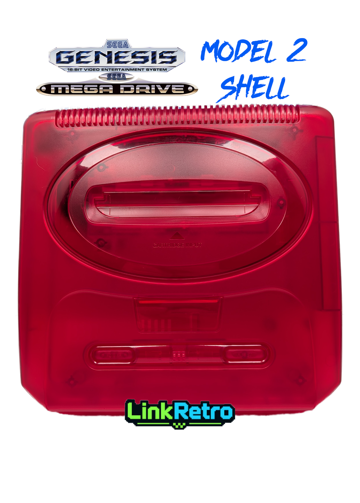 LinkRetro Sega Genesis / Mega Drive 2 Replacement Shell