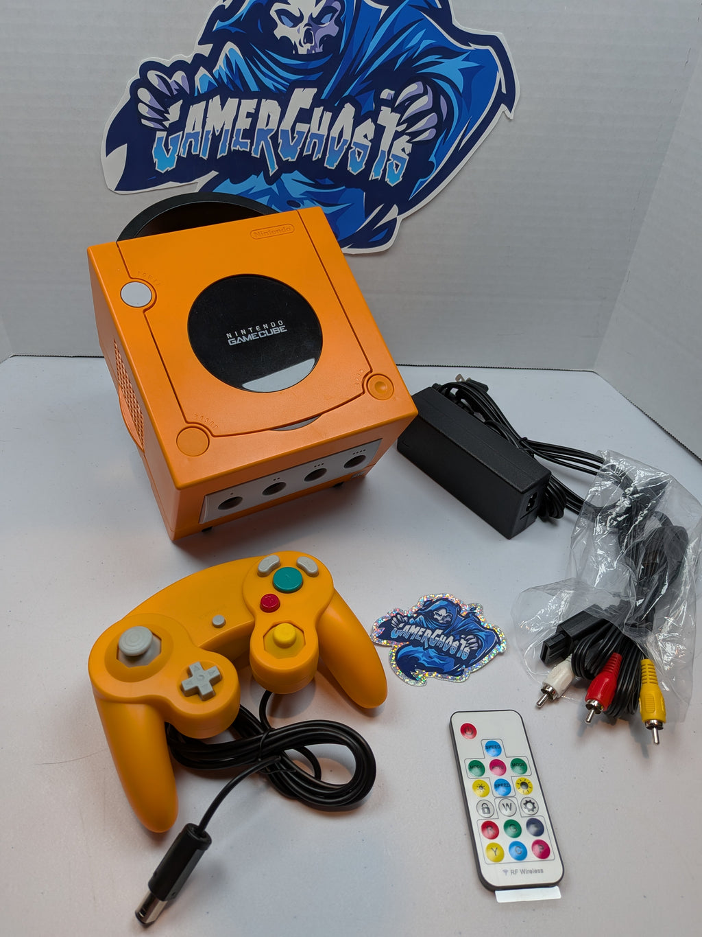 Nintendo Gamecube - Spice Orange - Noctua Fan Mod + PicoBoot Drive Delete + RGB LEDs