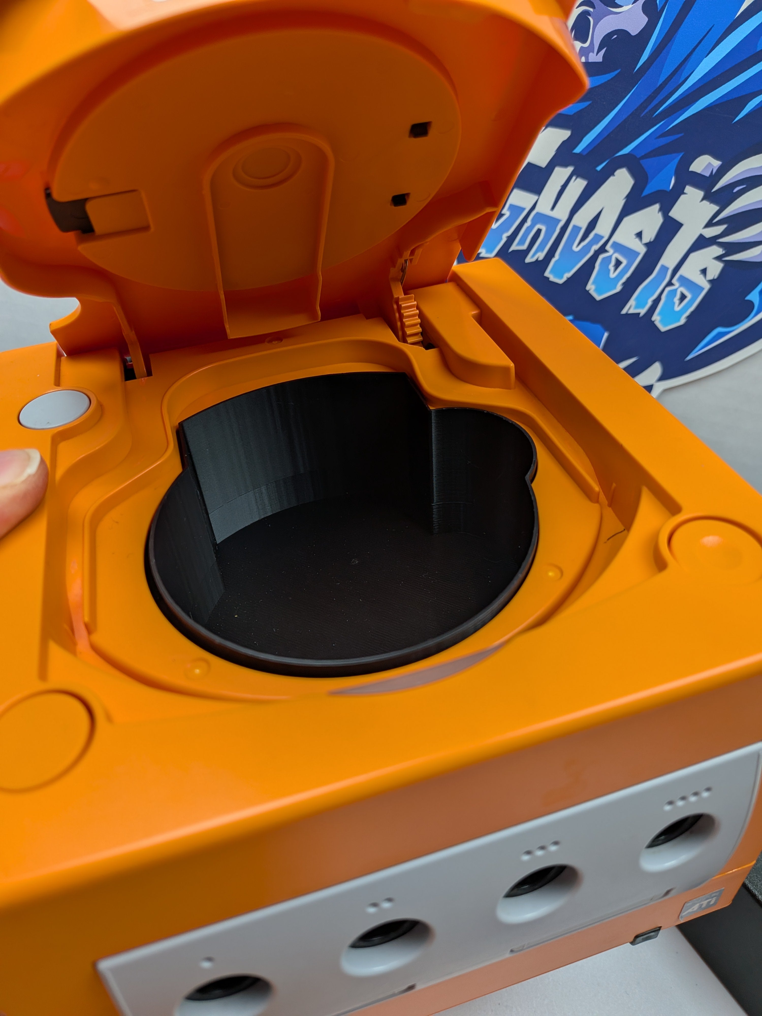 Nintendo Gamecube - Spice Orange - Noctua Fan Mod + PicoBoot Drive Delete + RGB LEDs