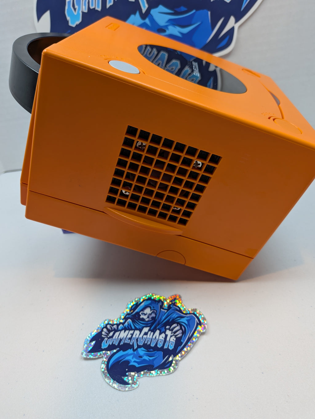 Nintendo Gamecube - Spice Orange - Noctua Fan Mod + PicoBoot Drive Delete + RGB LEDs