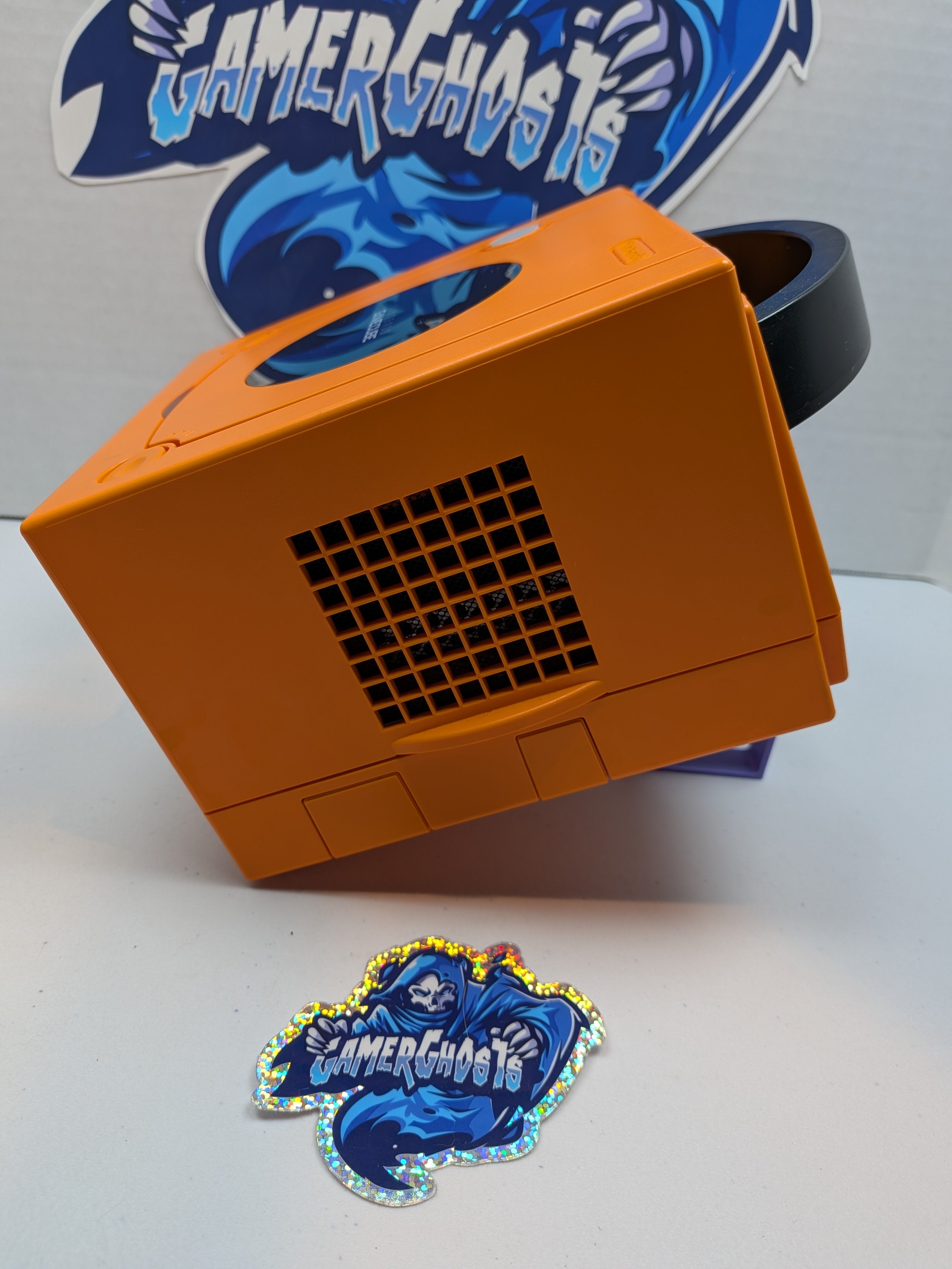 Nintendo Gamecube - Spice Orange - Noctua Fan Mod + PicoBoot Drive Delete + RGB LEDs