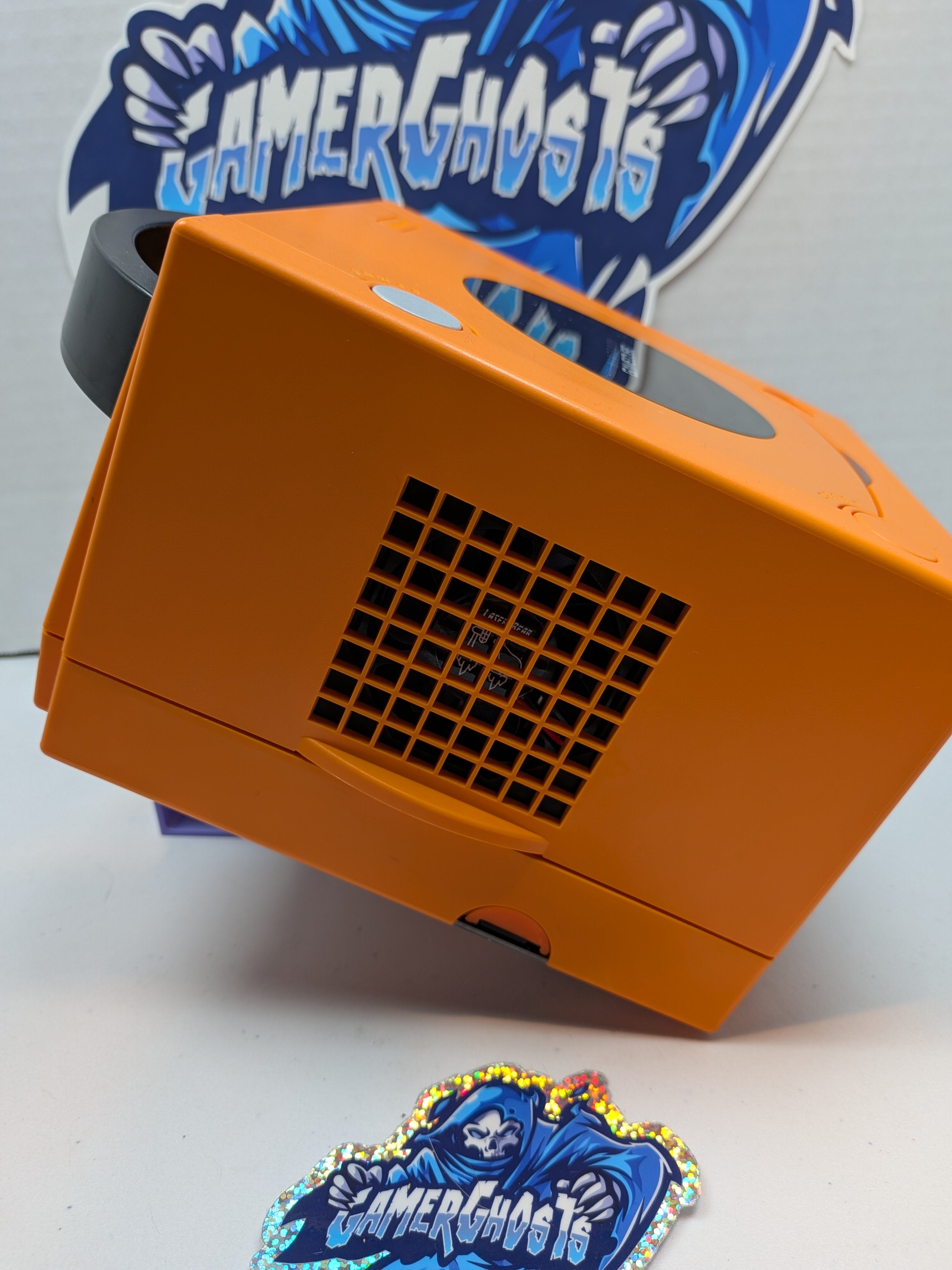 Nintendo Gamecube + GB Player - Spice / Orange - HDMI + Fan Mod + KunaiGC IPL + Drive Delete + RGB LEDs (Copy)