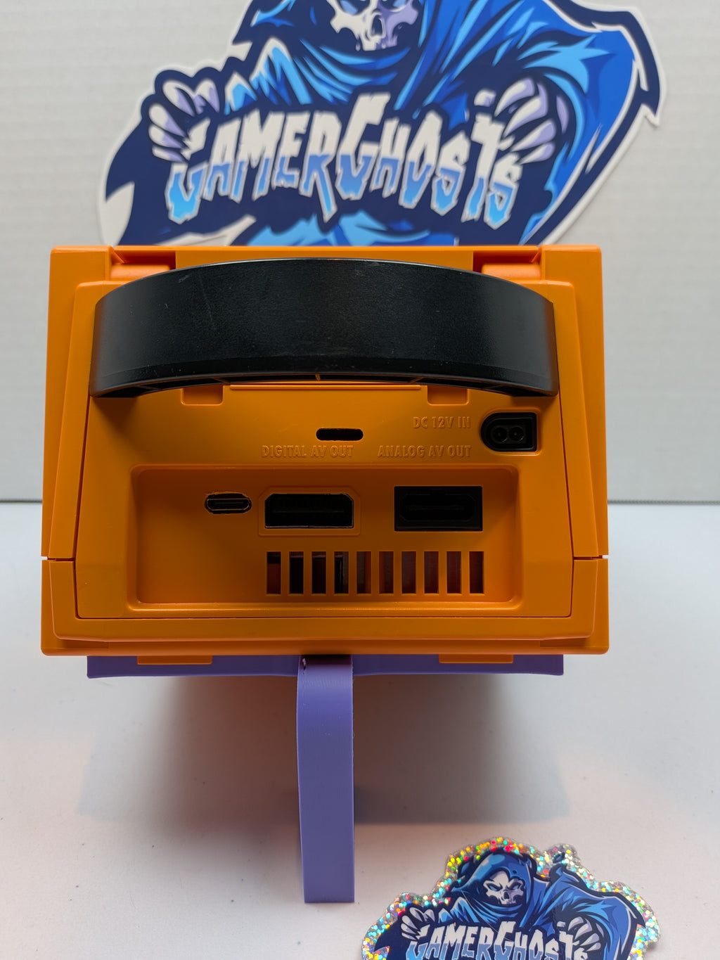 Nintendo Gamecube + GB Player - Spice / Orange - HDMI + Fan Mod + KunaiGC IPL + Drive Delete + RGB LEDs (Copy)