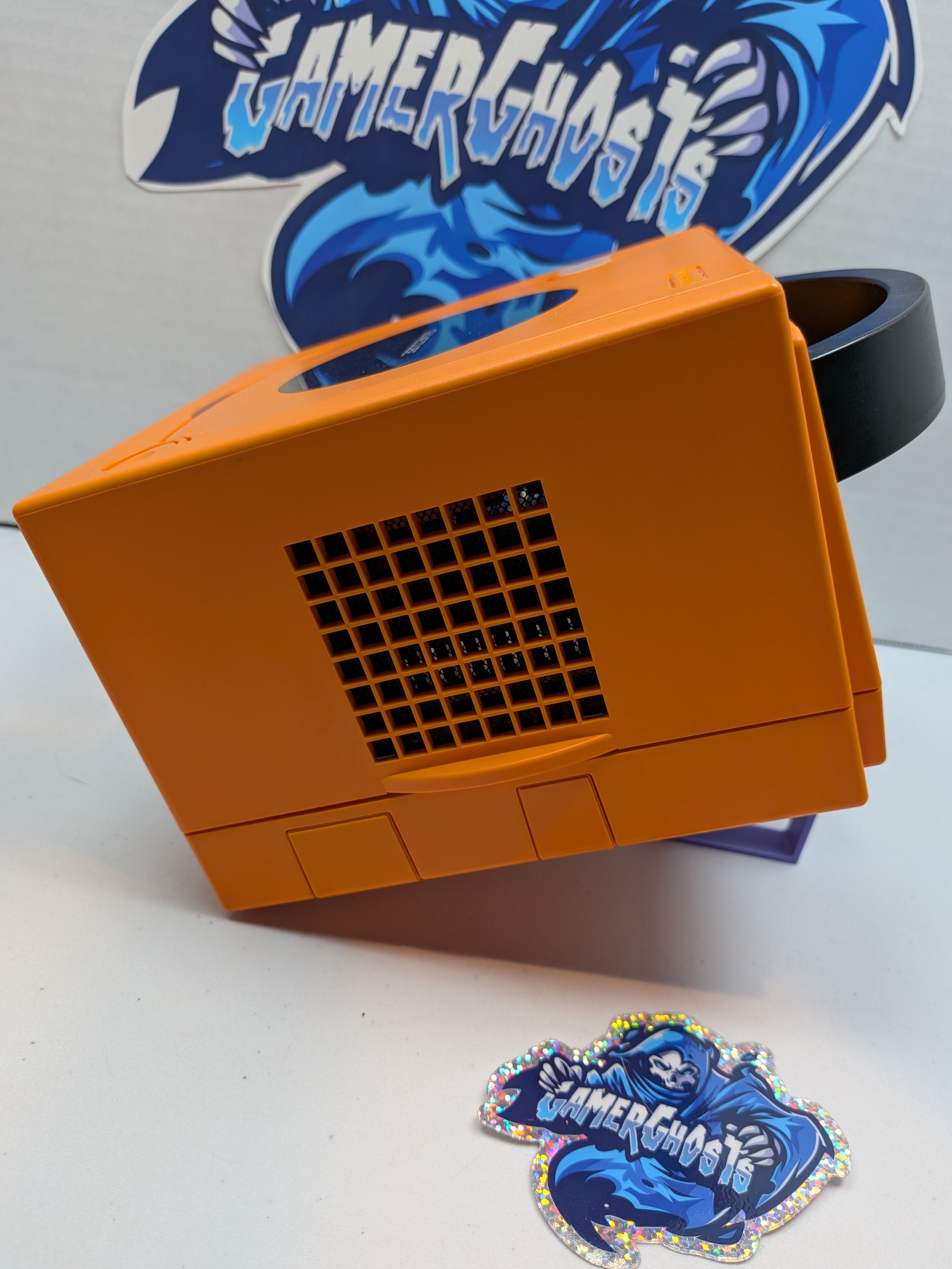 Nintendo Gamecube + GB Player - Spice / Orange - HDMI + Fan Mod + KunaiGC IPL + Drive Delete + RGB LEDs (Copy)