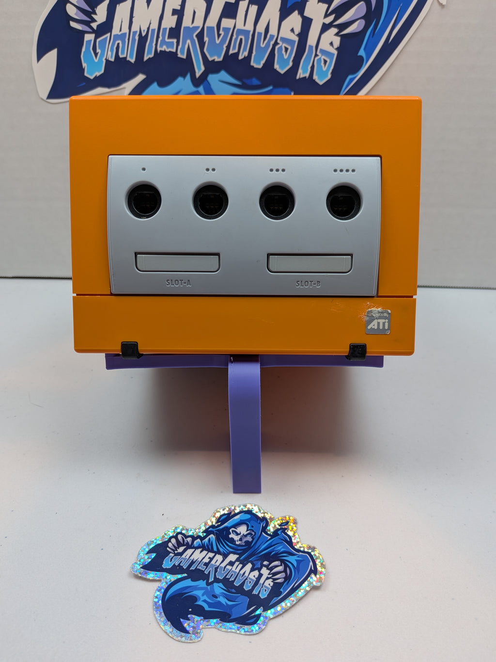 Nintendo Gamecube + GB Player - Spice / Orange - HDMI + Fan Mod + KunaiGC IPL + Drive Delete + RGB LEDs (Copy)
