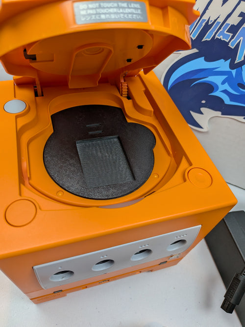 Nintendo Gamecube + GB Player - Spice / Orange - HDMI + Fan Mod + KunaiGC IPL + Drive Delete + RGB LEDs (Copy)