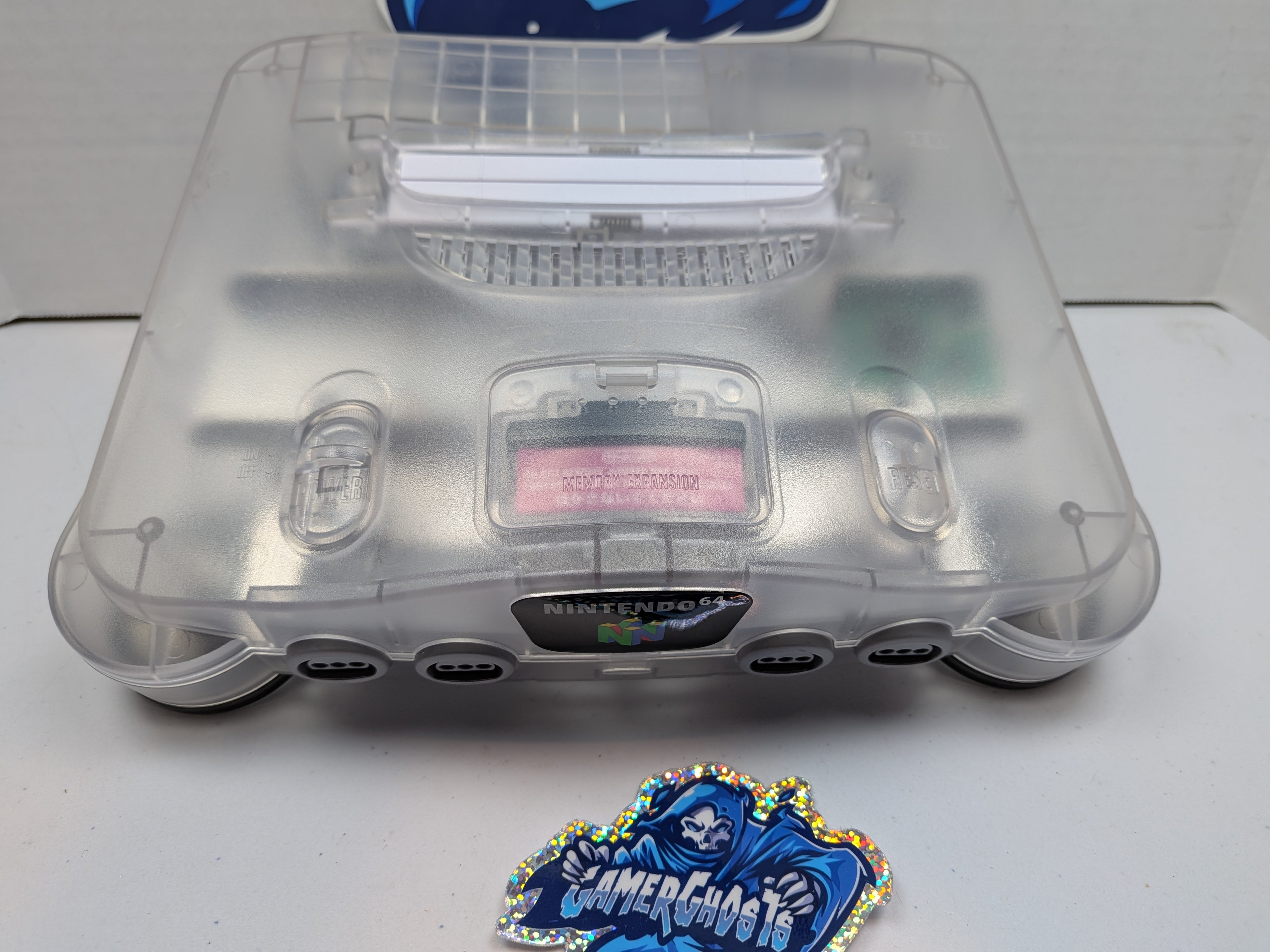 Nintendo 64 N64 Console - Crystal Clear Transparent White + RGB (Deblur/IGR) Mod