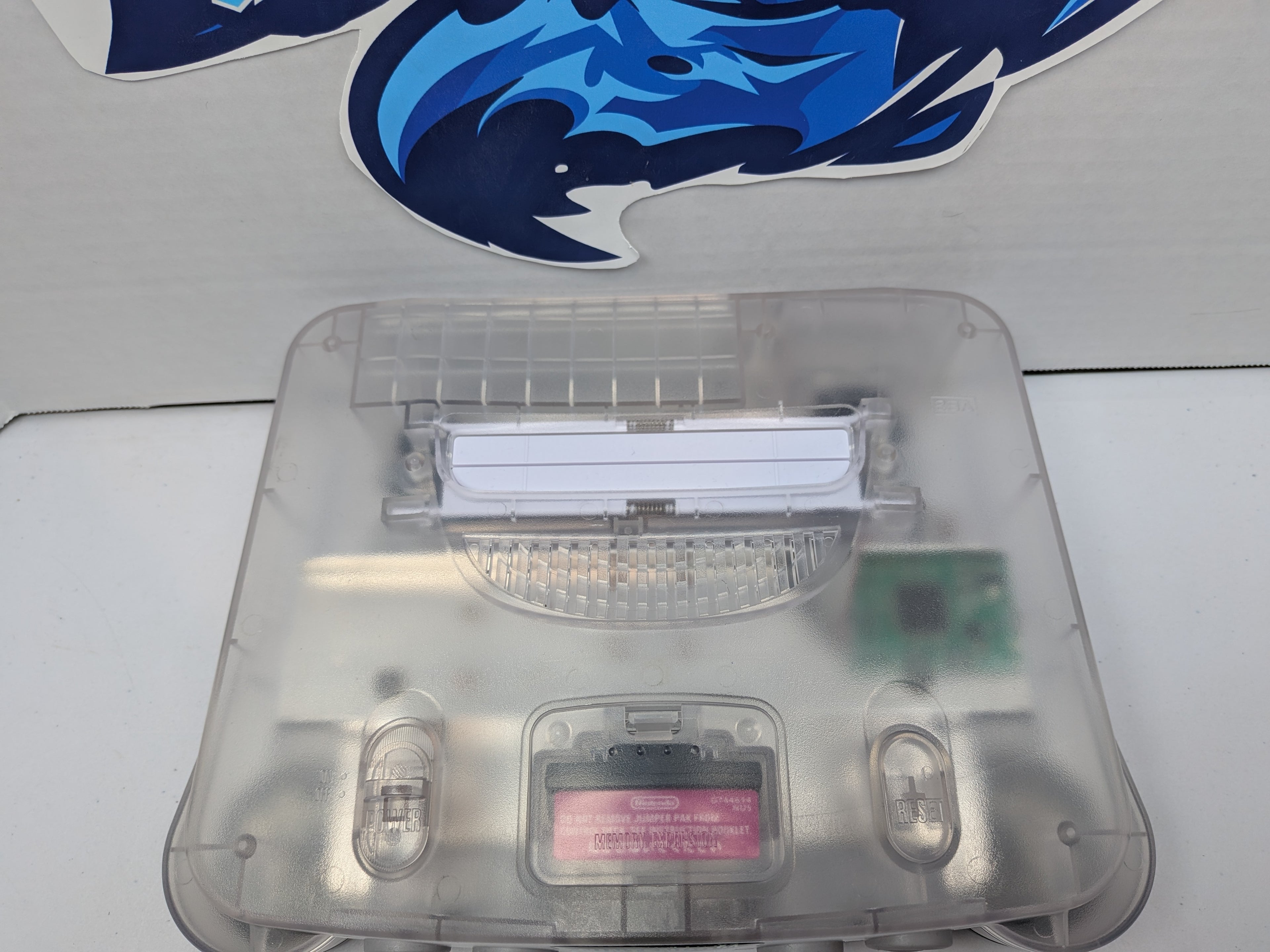 Nintendo 64 N64 Console - Crystal Clear Transparent White + RGB (Deblur/IGR) Mod