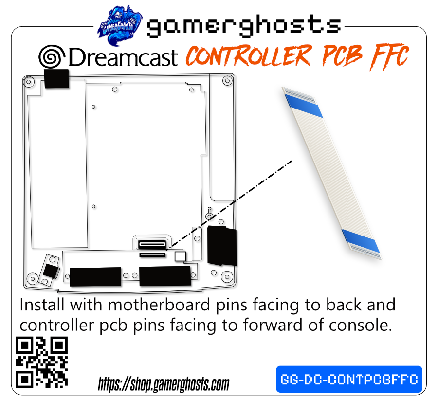 Sega Dreamcast Controller PCB FFC / Flex Cable - VA0 / VA1 / VA2