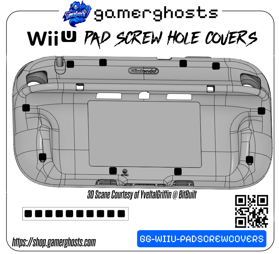 Nintendo Wii U - Pad Screw Cover Stickers / Decals