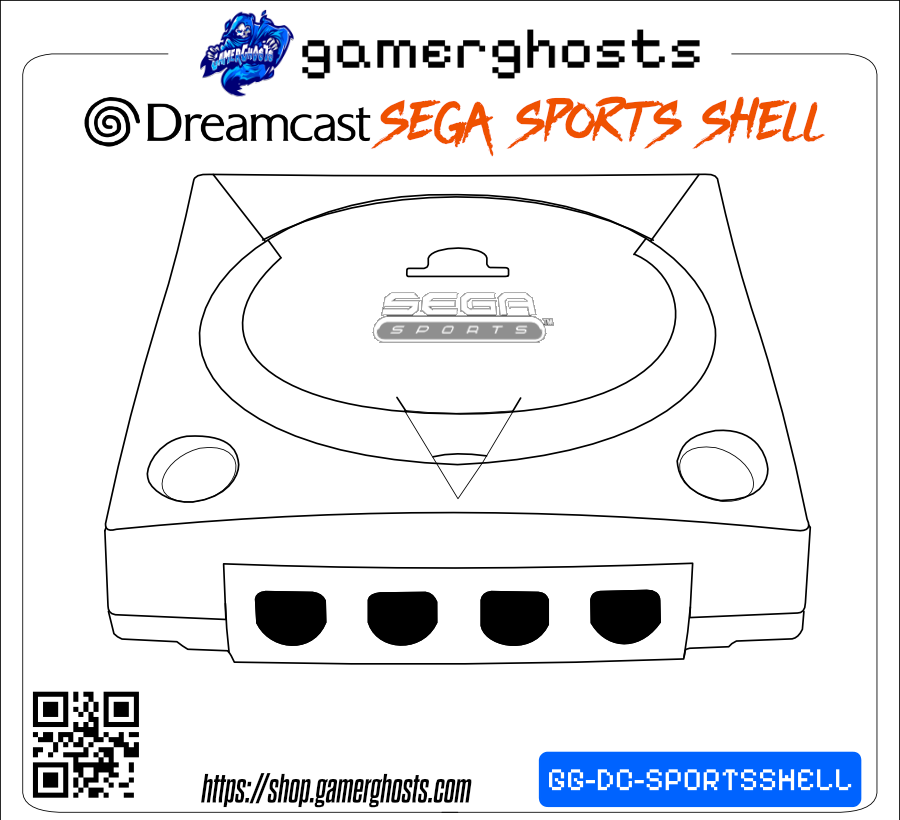 Sega Sports Dreamcast Shell - New Replacement with all Labels